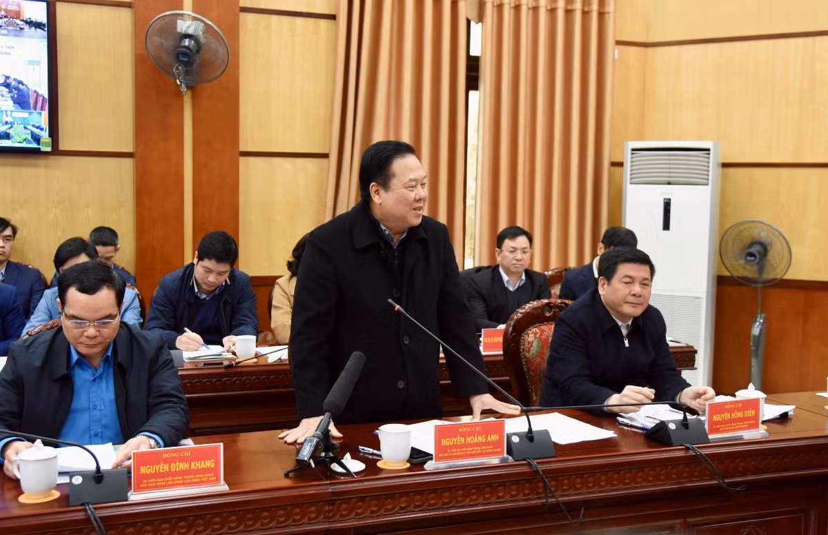 Trưởng ban Quản lý vốn Nhà nước Nguyễn Hoàng Anh phát biểu.