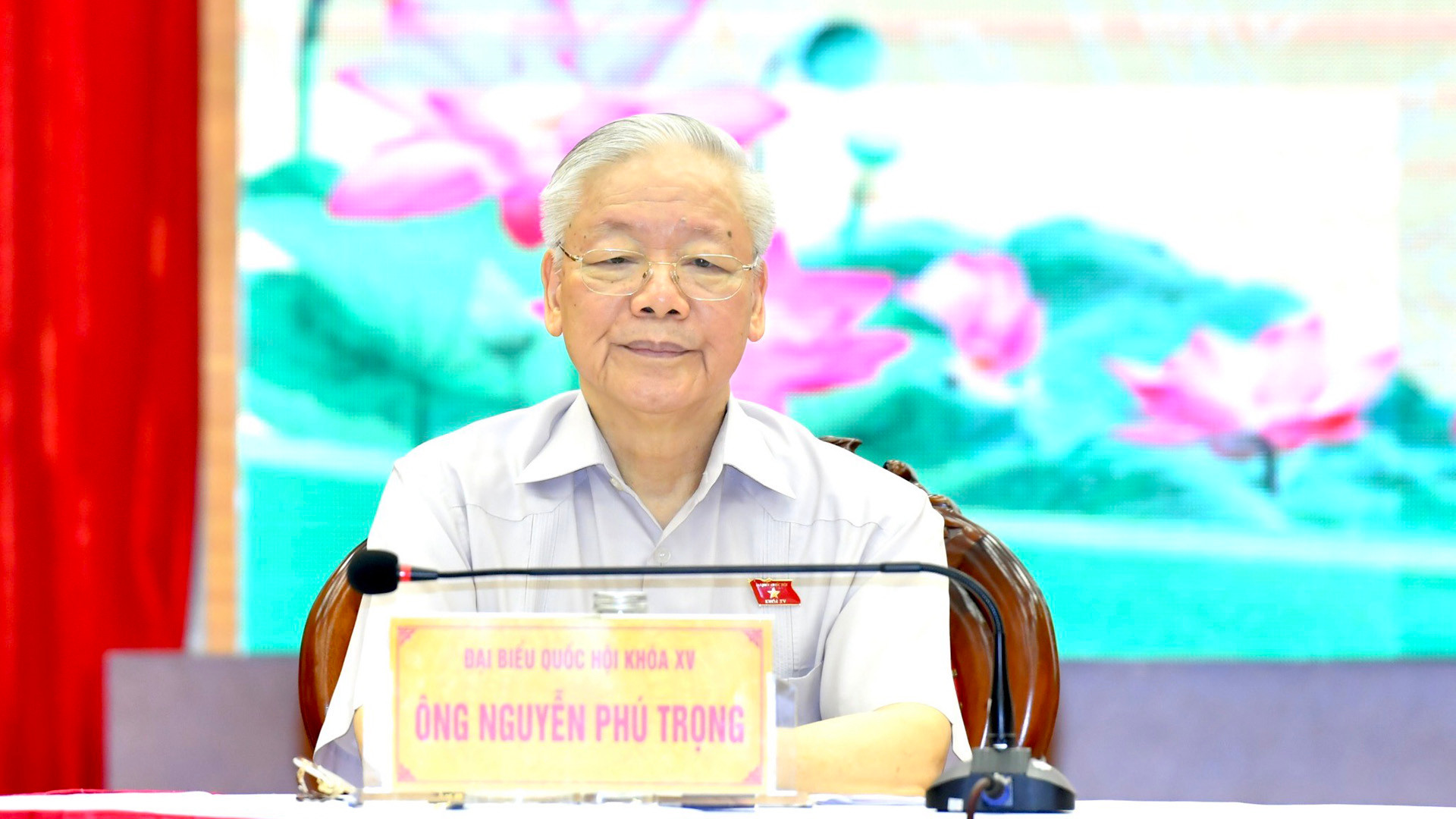 Tổng Bí thư Nguyễn Phú Trọng dự hội nghị tiếp xúc cử tri thành phố Hà Nội sau Kỳ họp thứ 5, Quốc hội khóa XV.