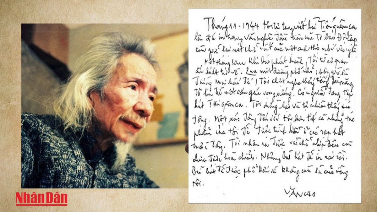 Nhạc sĩ Văn Cao viết về bài hát Tiến quân ca.