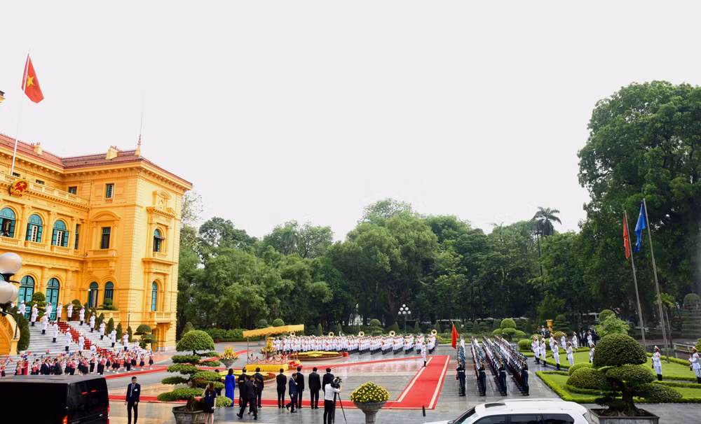 Phủ Chủ tịch - nơi diễn ra lễ đón Thủ tướng Australia Anthony Albanese. Phủ Chủ tịch - nơi diễn ra lễ đón Thủ tướng Australia Anthony Albanese.