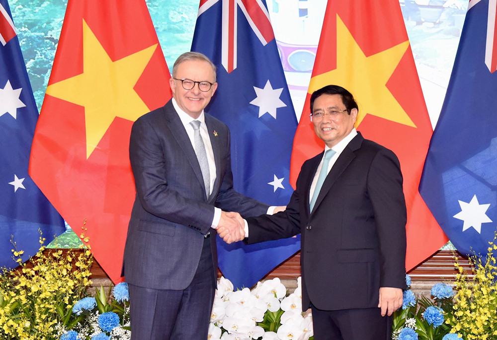 Thủ tướng Phạm Minh Chính và Thủ tướng Australia Anthony Albanese.