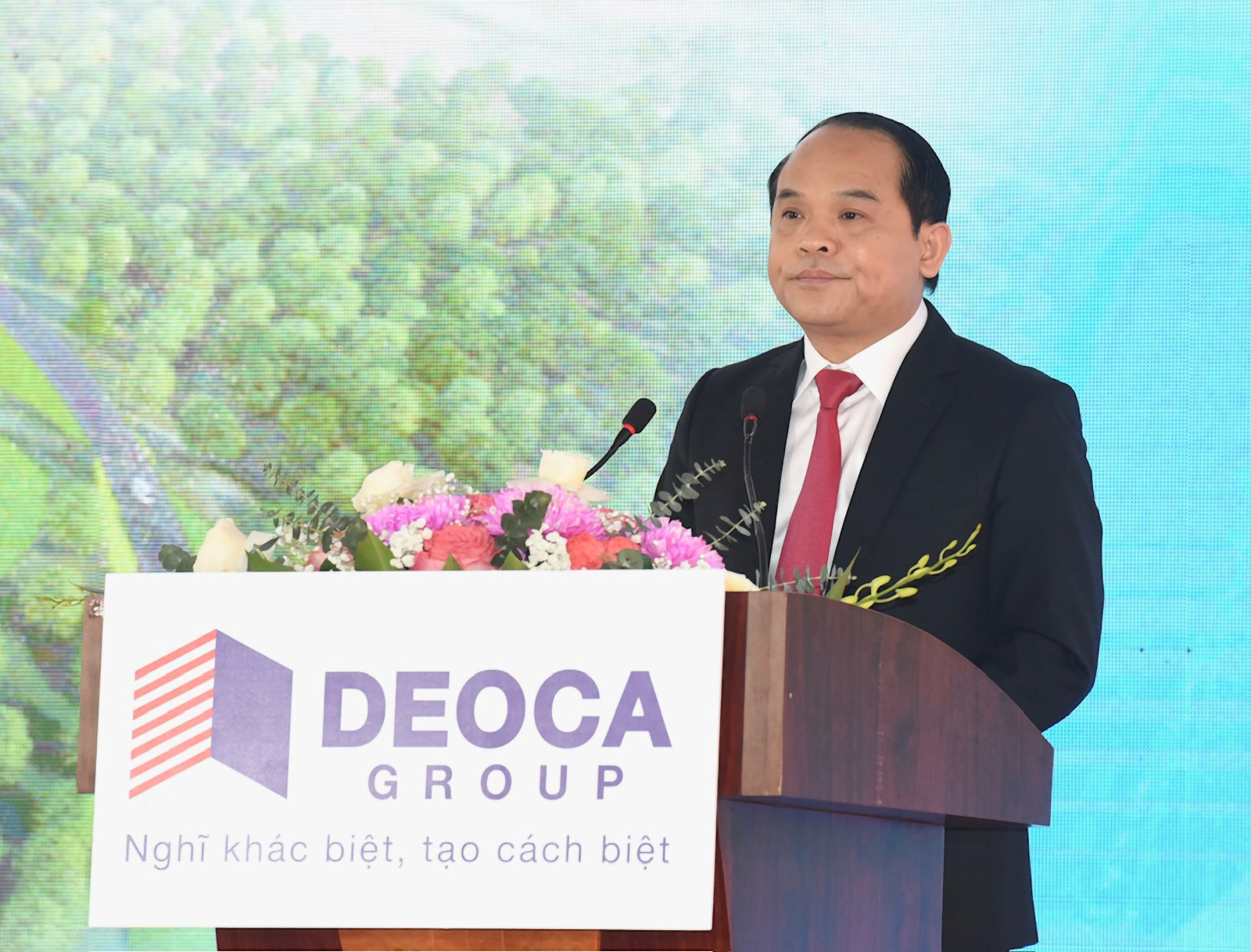 Bí thư Tỉnh ủy Lạng Sơn Nguyễn Quốc Đoàn phát biểu.