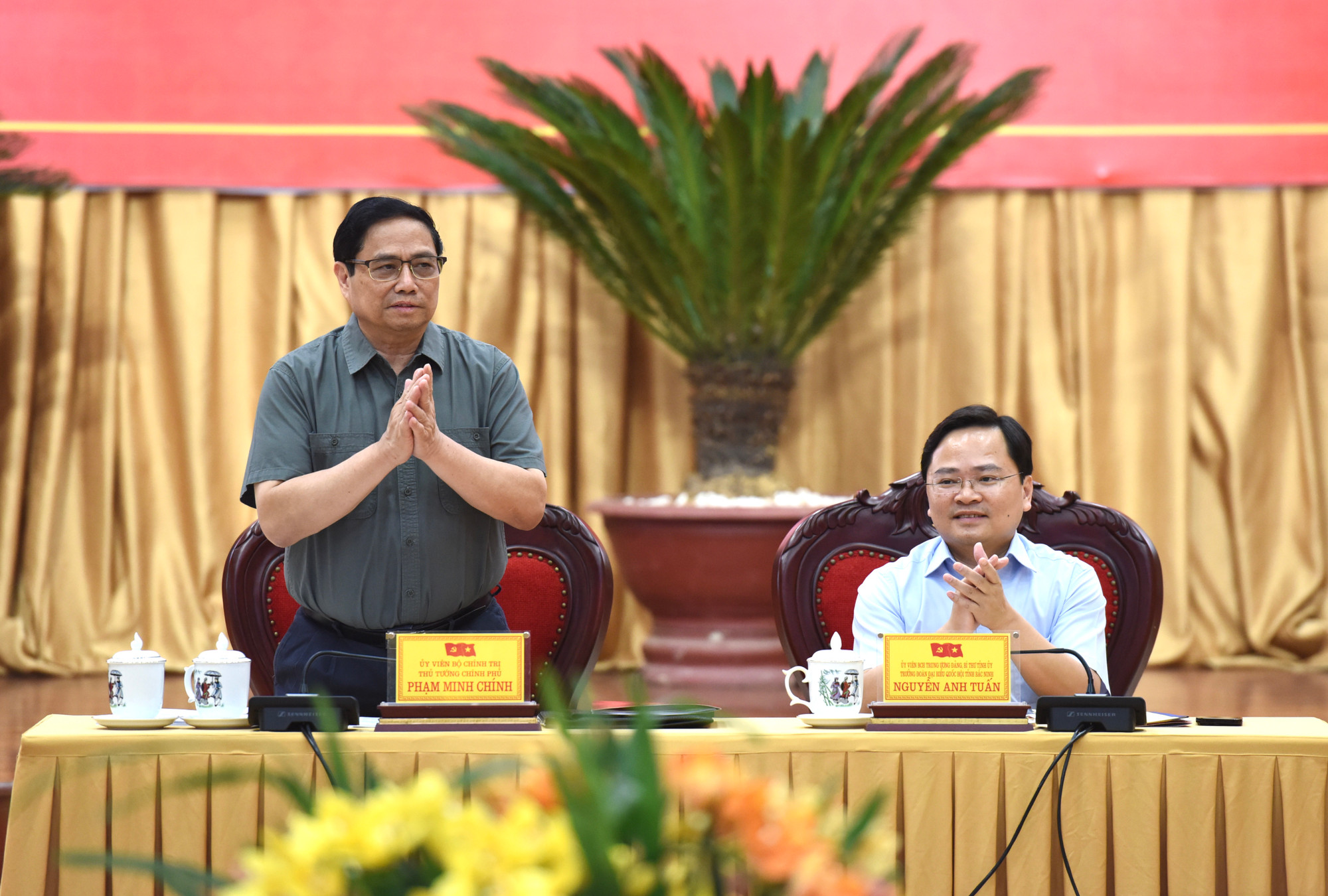 Thủ tướng Phạm Minh Chính chủ trì buổi làm việc với lãnh đạo chủ chốt tỉnh Bắc Ninh.