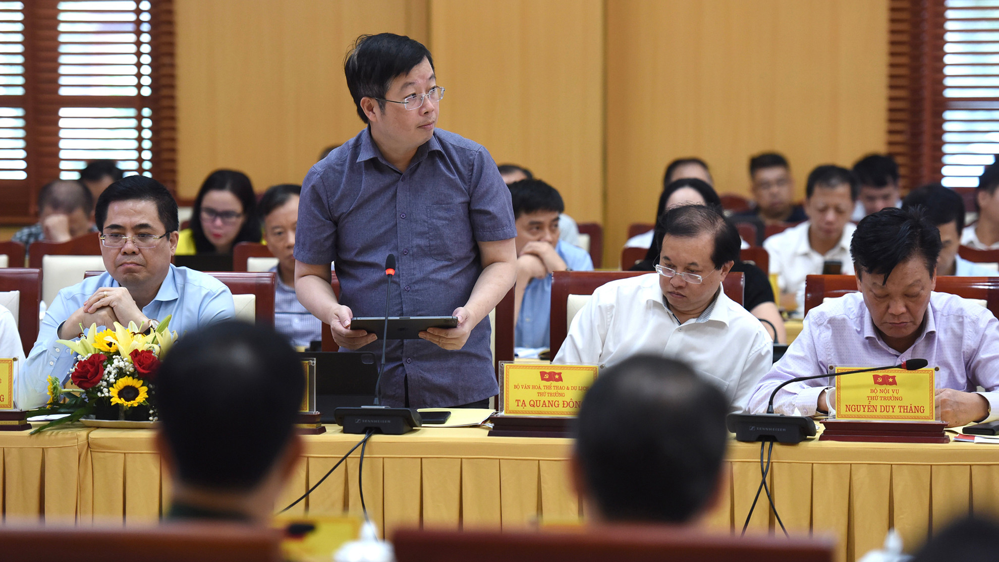 Thứ trưởng Thông tin và Truyền thông Nguyễn Thanh Lâm phát biểu.