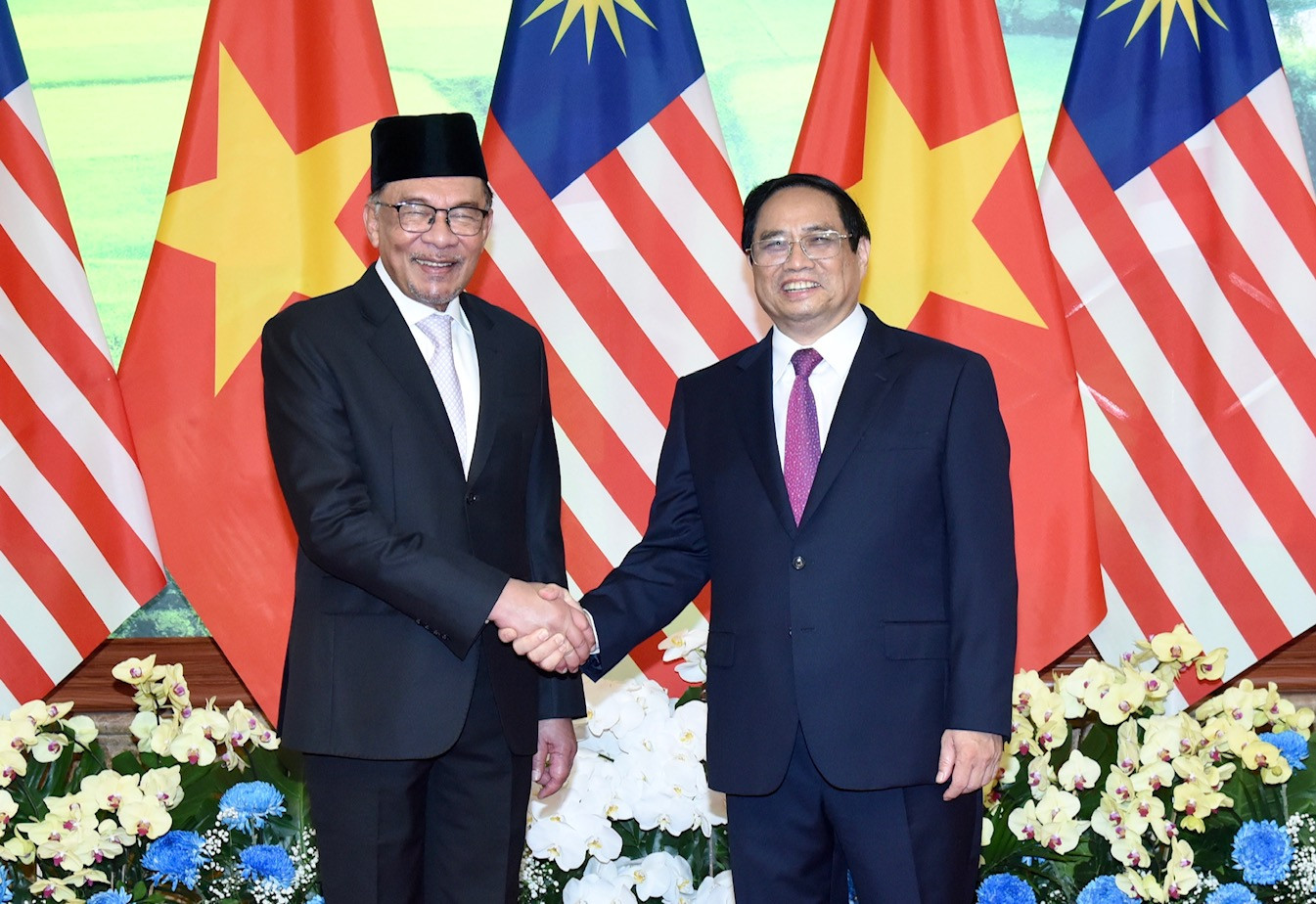 Thủ tướng Phạm Minh Chính và Thủ tướng Malaysia Anwar Ibrahim.
