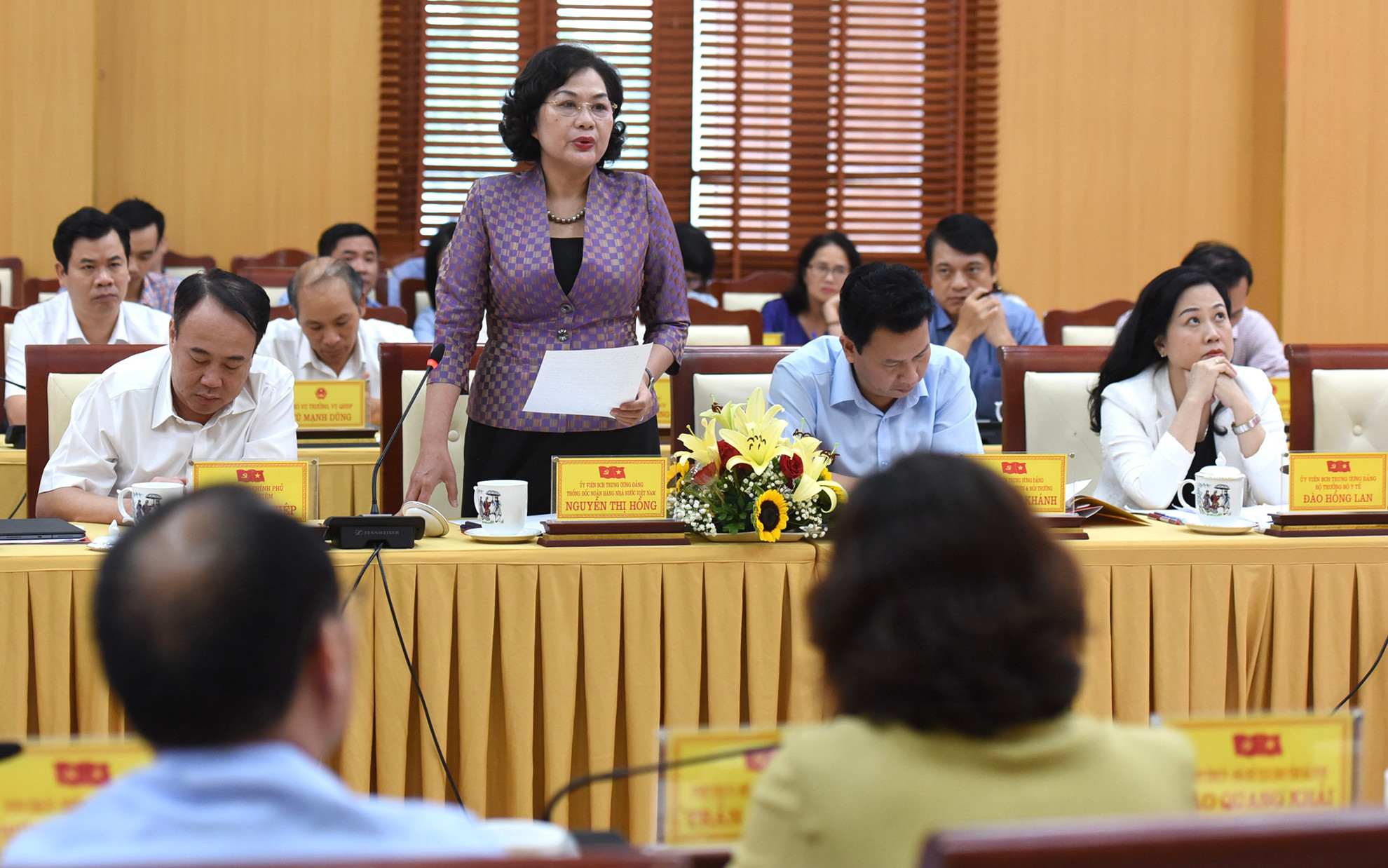 Thống đốc Ngân hàng Nhà Nước Việt Nam Nguyễn Thị Hồng phát biểu.