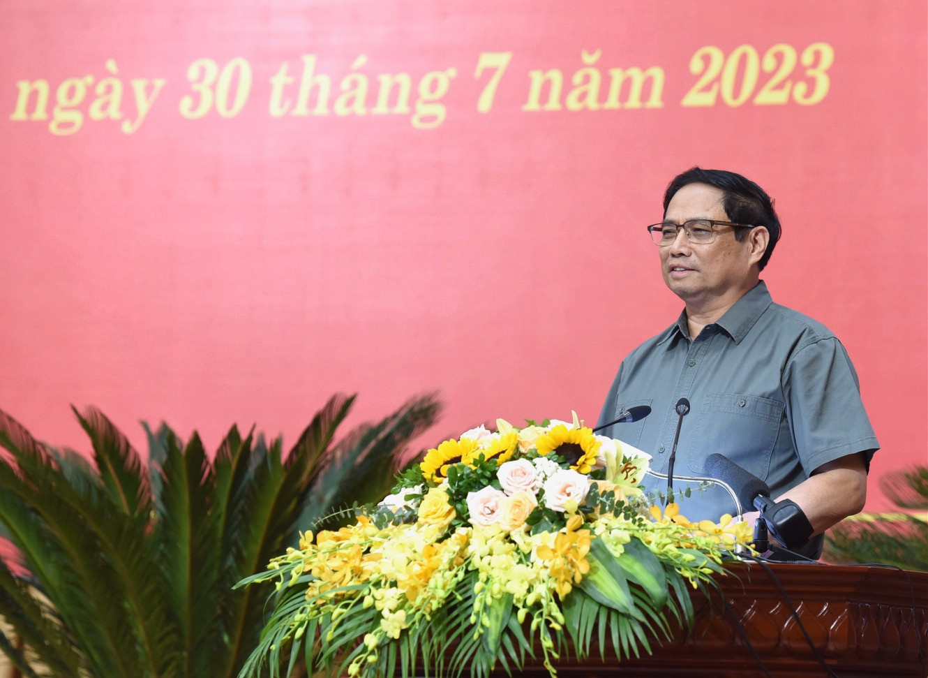 Thủ tướng Phạm Minh Chính phát biểu tại buổi làm việc.