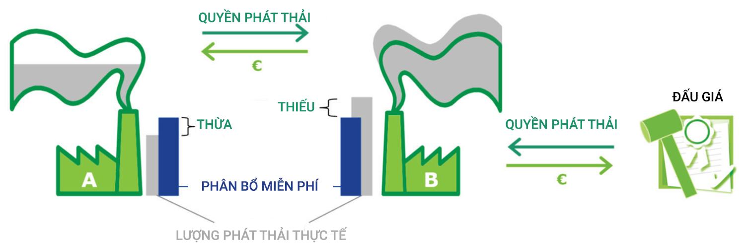 Quy trình hoạt động của EU ETS. (Nguồn: EU ETS Handbook)
