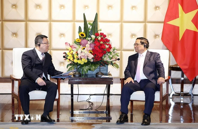 Thủ tướng Phạm Minh Chính tiếp ông Vương Tiểu Quân, Phó Chủ tịch Tập đoàn xây dựng Điện lực Trung Quốc.