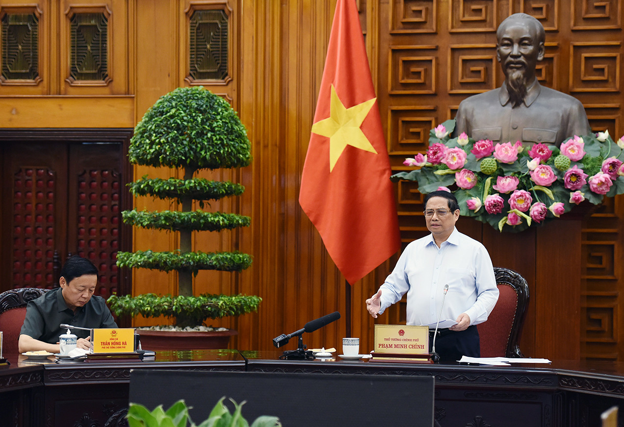 Thủ tướng Phạm Minh Chính chủ trì họp về tình hình thi công Dự án đường dây 500kV mạch 3.