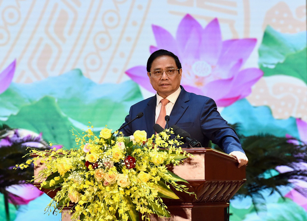 Thủ tướng Phạm Minh Chính phát biểu tại buổi lễ.