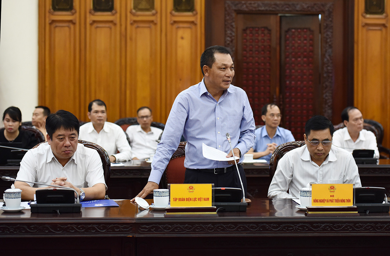 Chủ tịch Tập đoàn Điện lực Việt Nam Đặng Hoàng An báo cáo tình hình thi công Dự án đường dây 500kV mạch 3.