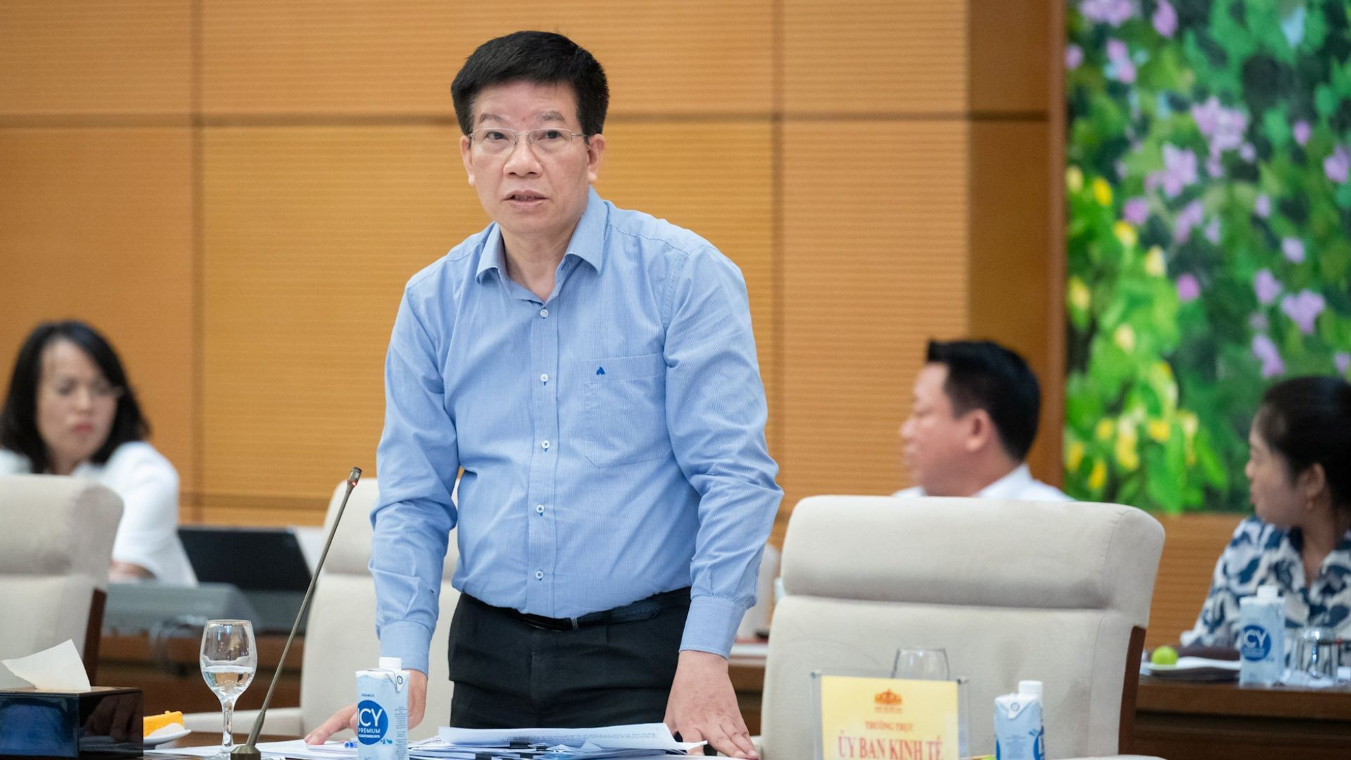 Phó Chủ nhiệm Văn phòng Quốc hội Phạm Đình Toản phát biểu tại cuộc họp.