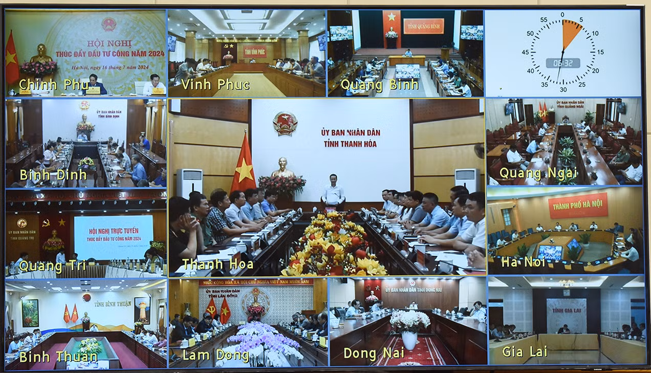 Đại biểu dự Hội nghị tại điểm cầu tỉnh Thanh Hoá phát biểu.