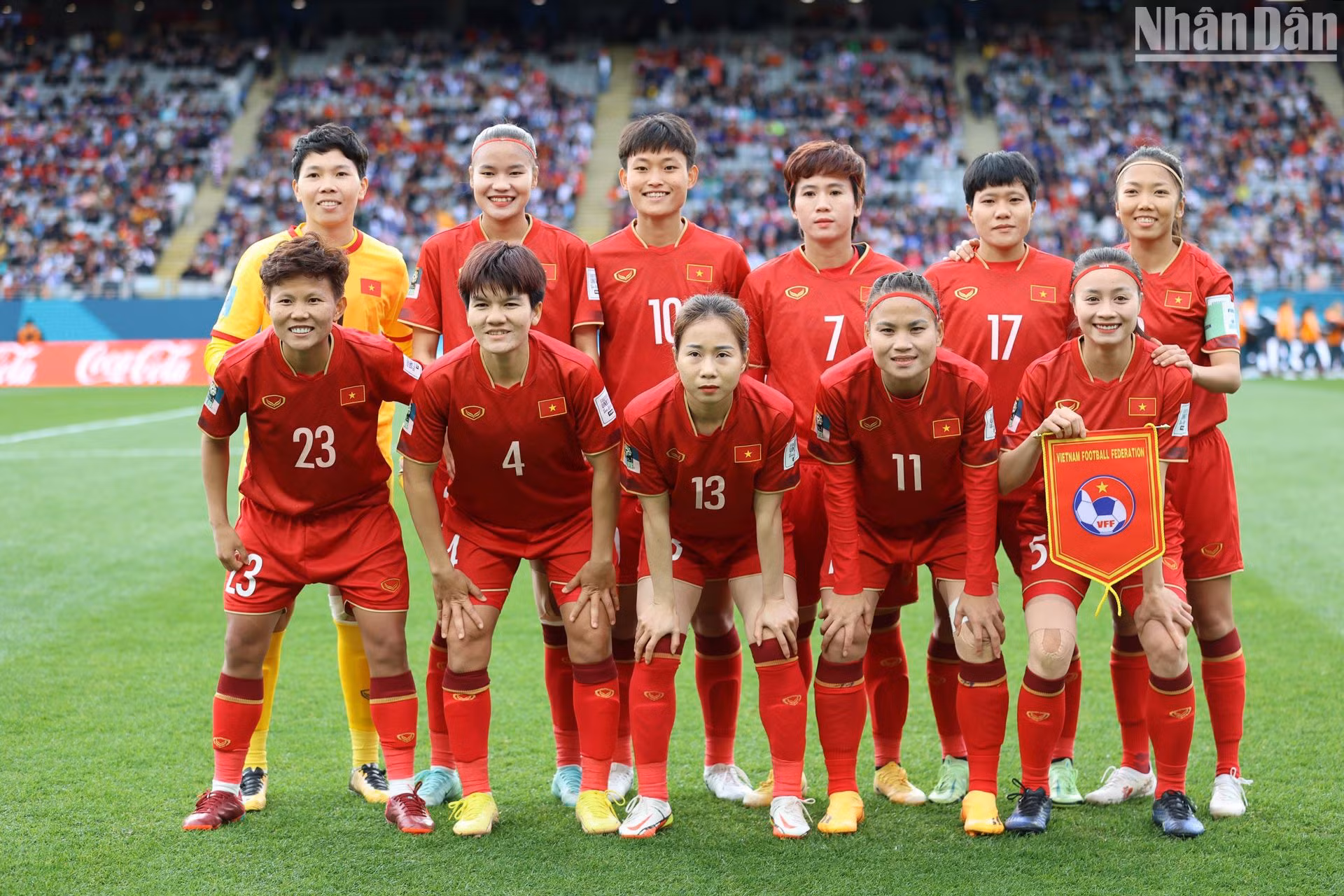 Đội hình xuất phát của đội tuyển nữ Việt Nam.