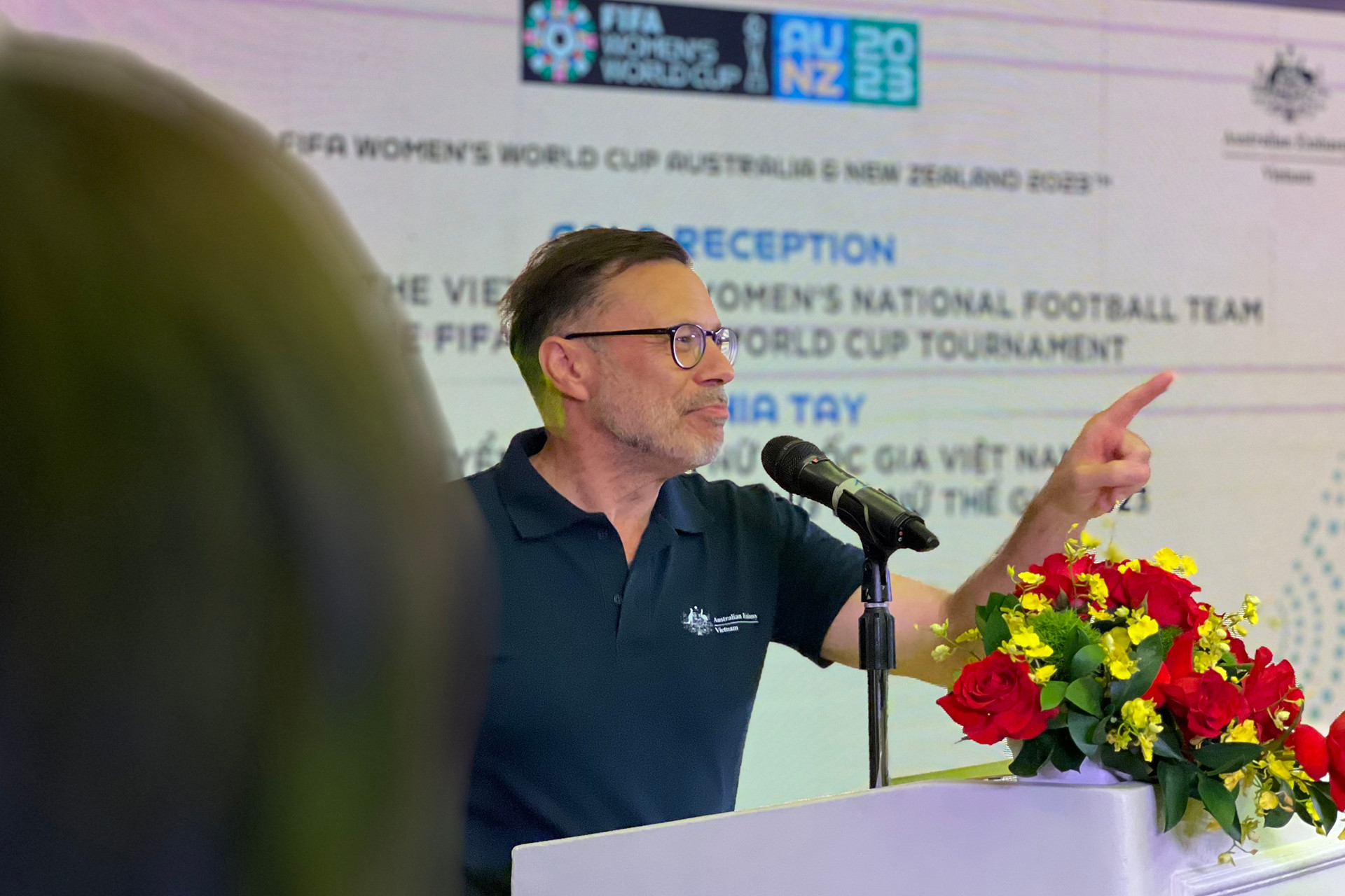 Đại sứ Australia tại Việt Nam, ông Andrew Goledzinowski chia sẻ tại sự kiện. Đại sứ Australia tại Việt Nam, ông Andrew Goledzinowski chia sẻ tại sự kiện.