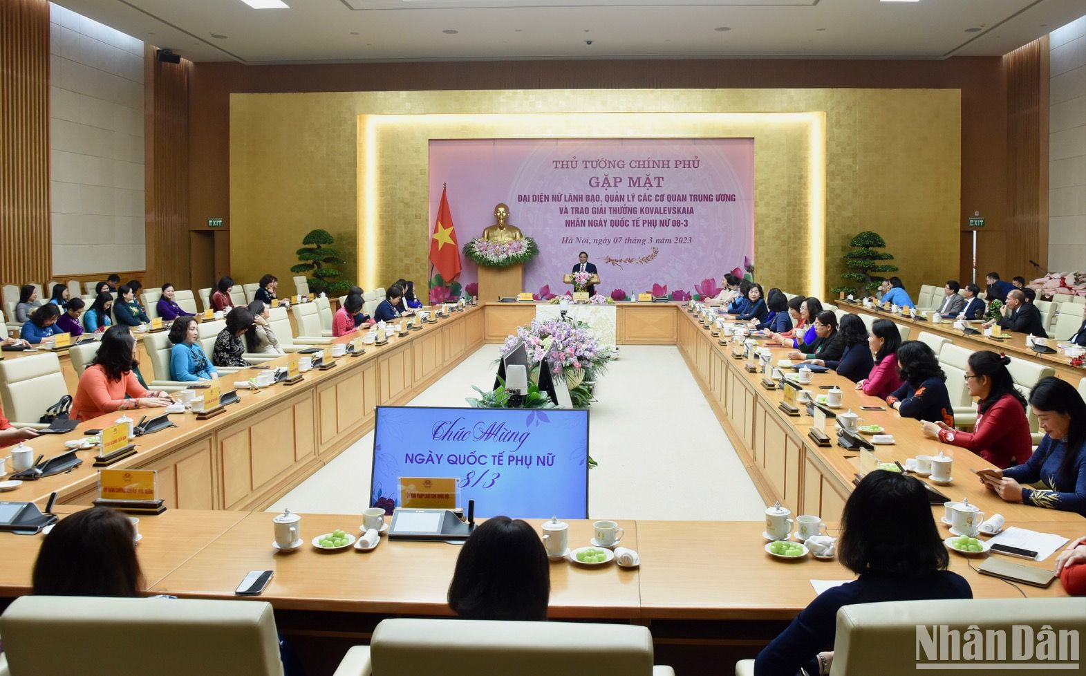 Thủ tướng Phạm Minh Chính phát biểu tại buổi gặp mặt.