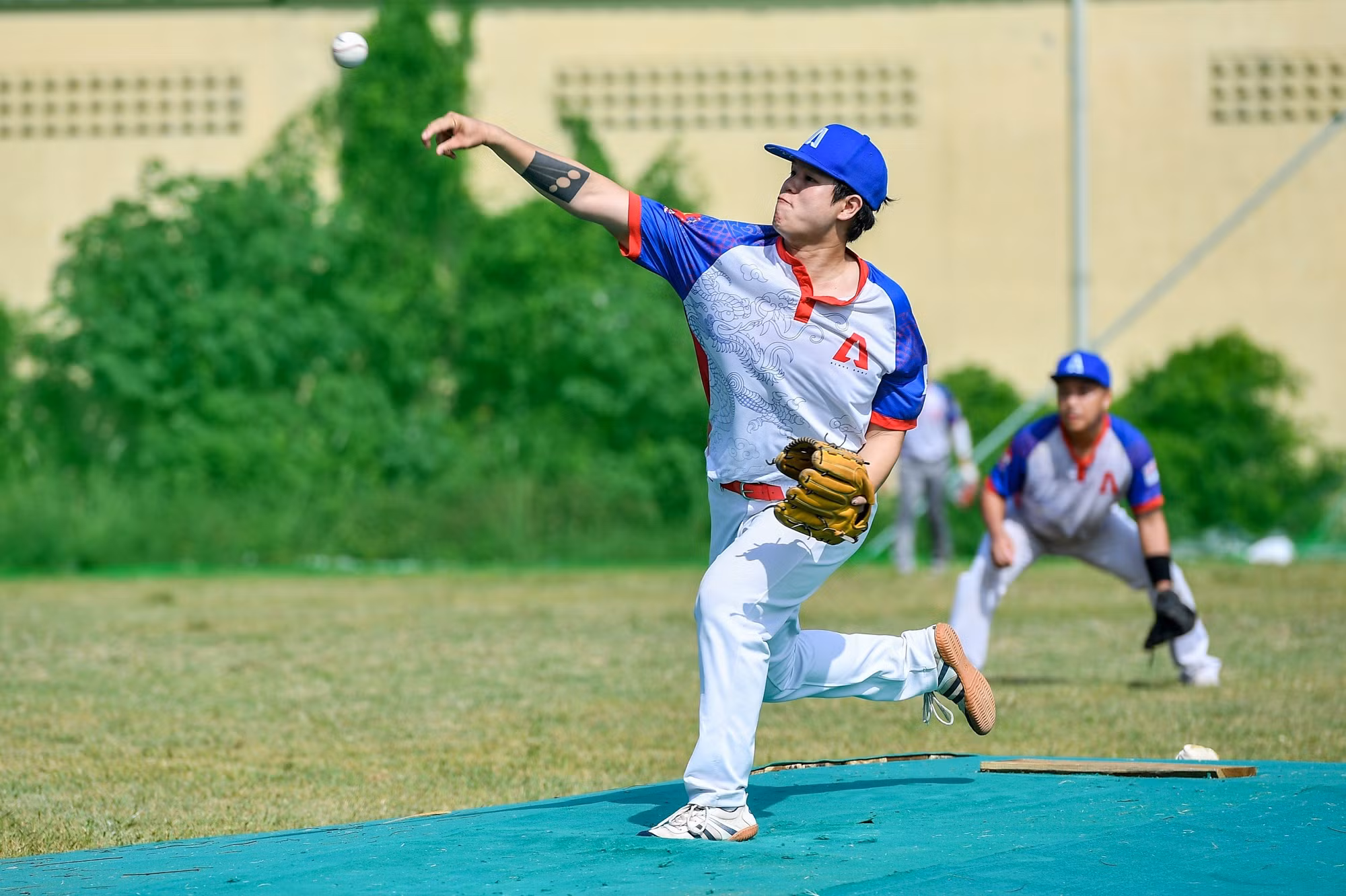 Pitcher của Hanoi Archers có những cú ném rất khó đoán với đối thủ.