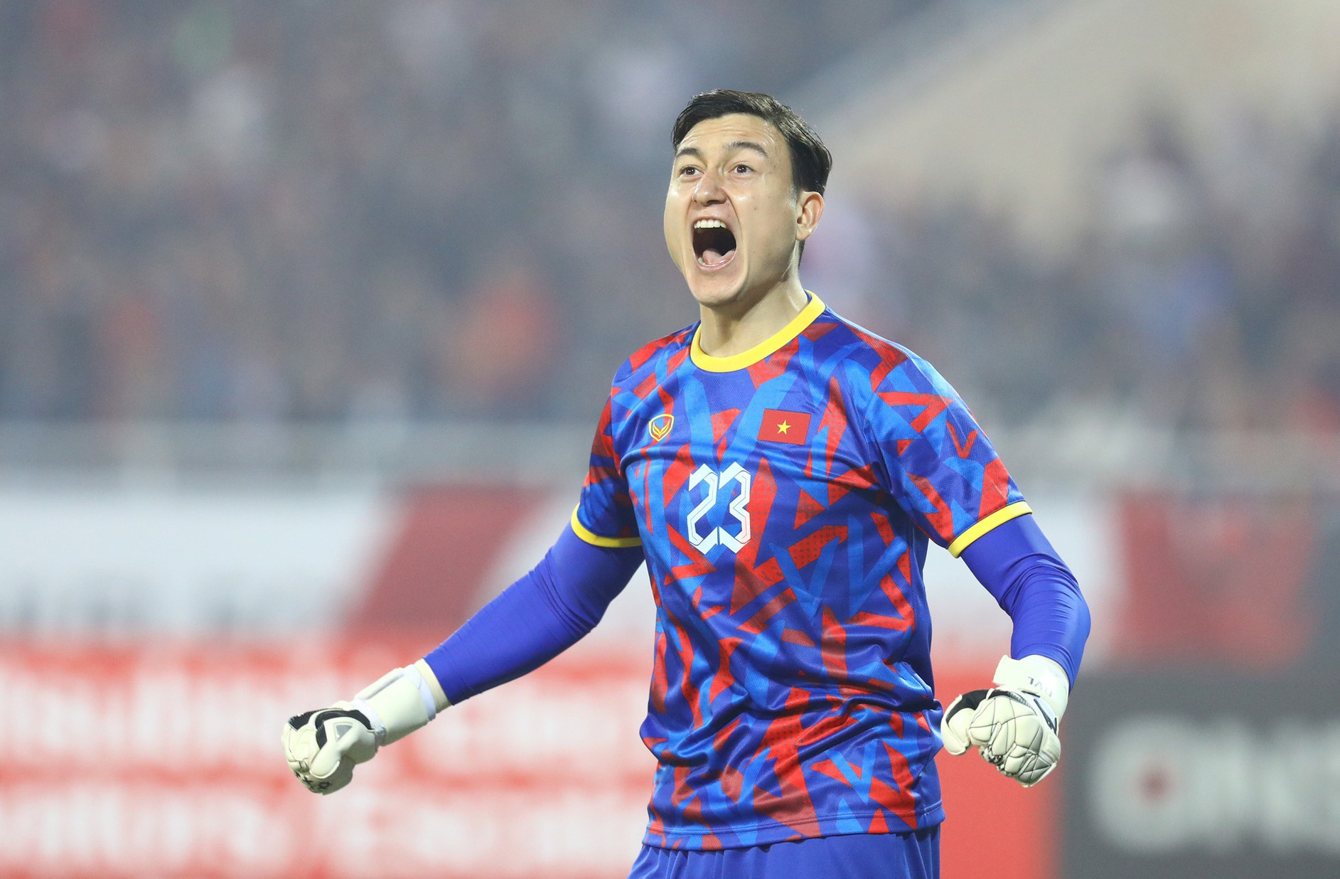 Thủ thành Văn Lâm giữ sạch lưới đội tuyển Việt Nam tại AFF Cup 2022. (Ảnh: Minh Chiến)