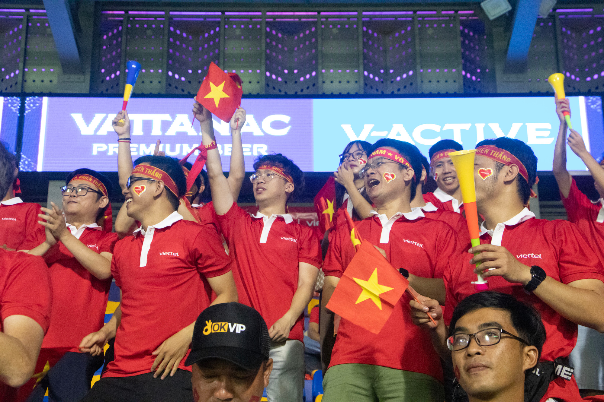 Niềm vui chiến thắng của các cổ động viên Việt Nam.