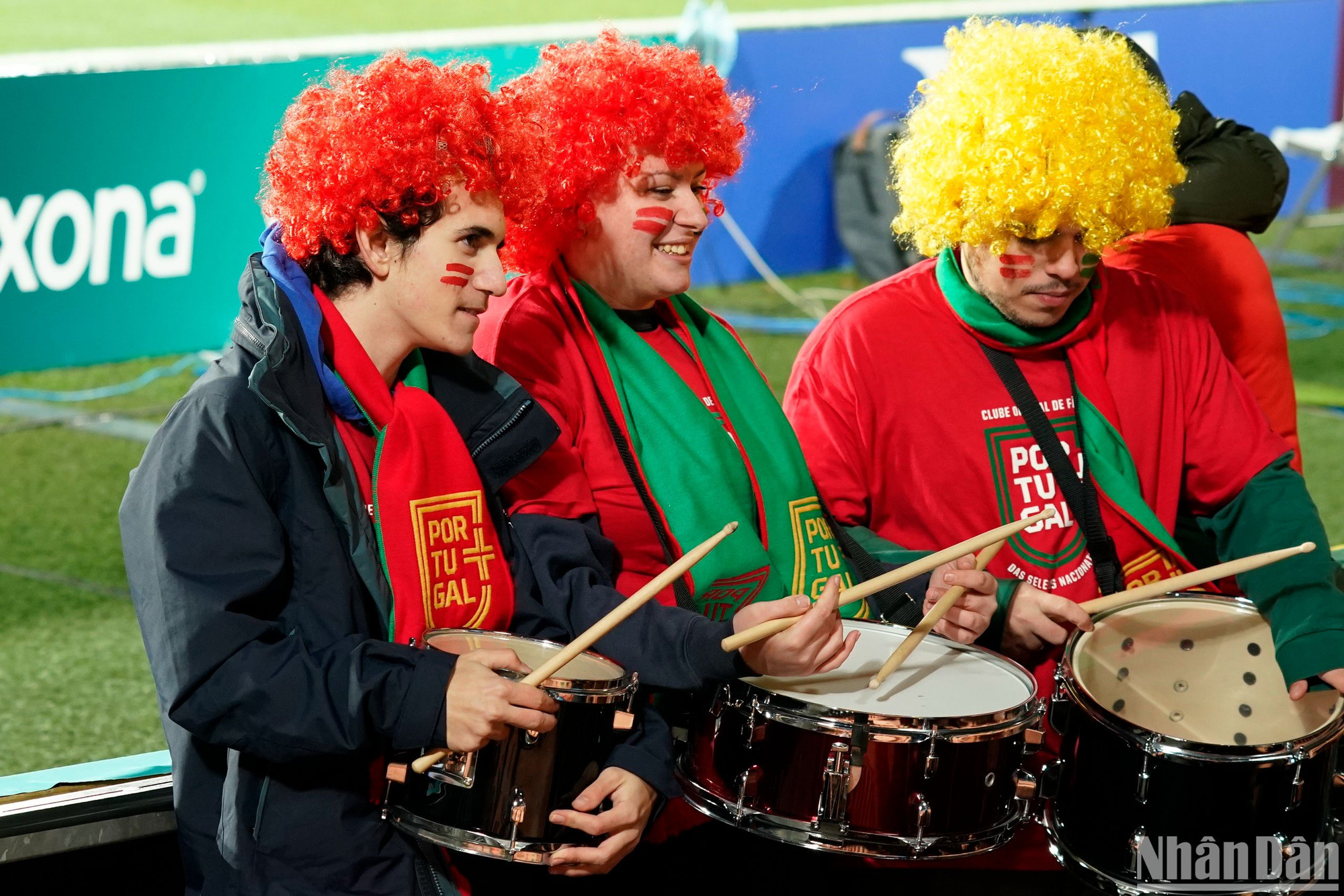 Sắc màu đặc trưng của đội tuyển nữ Bồ Đào Nha.