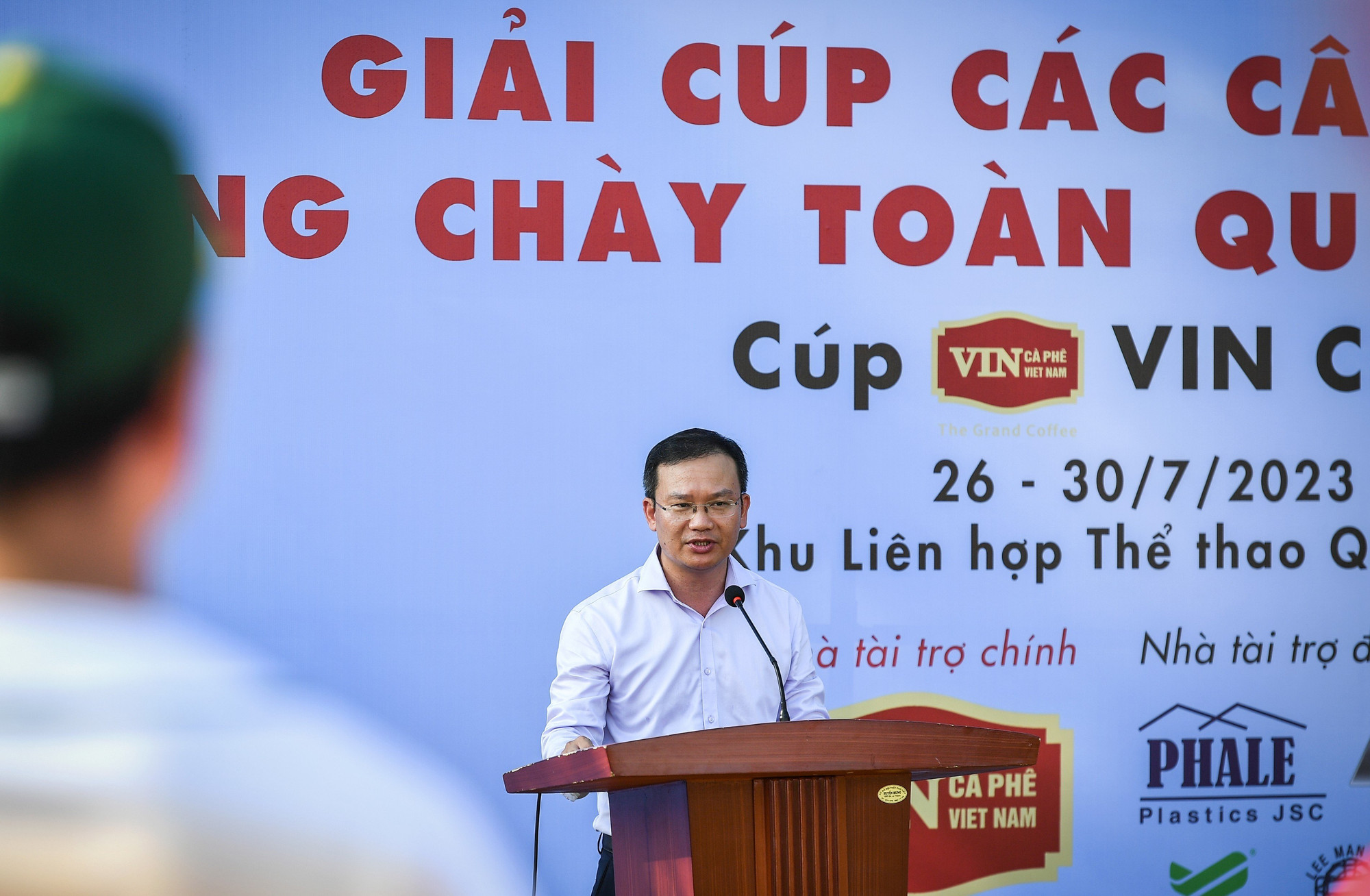 Ông Nguyễn Hồng Minh, Phó Cục trưởng Cục Thể dục Thể thao phát biểu tại Lễ khai mạc.