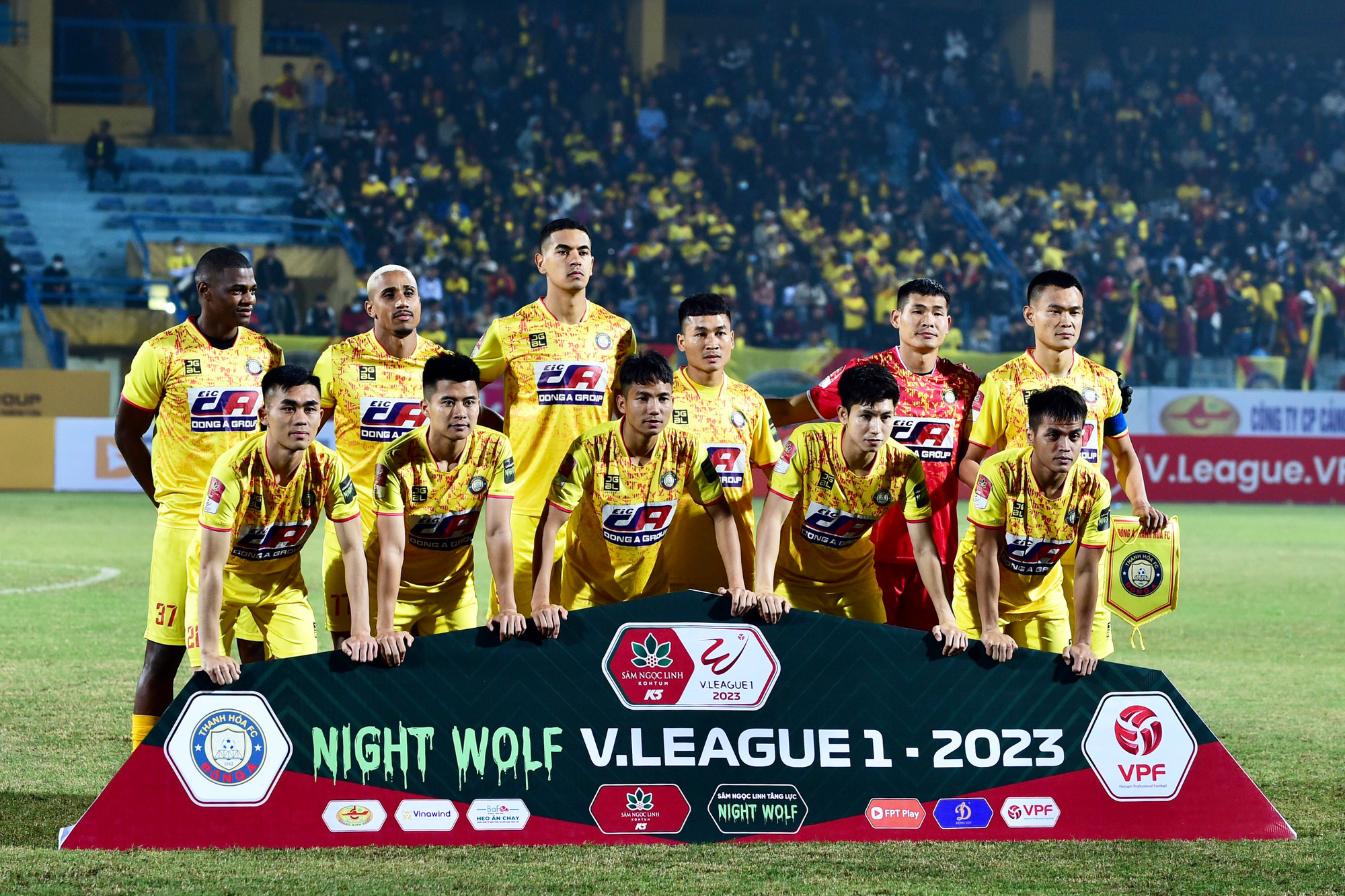 Đội hình xuất phát của Thanh Hóa.