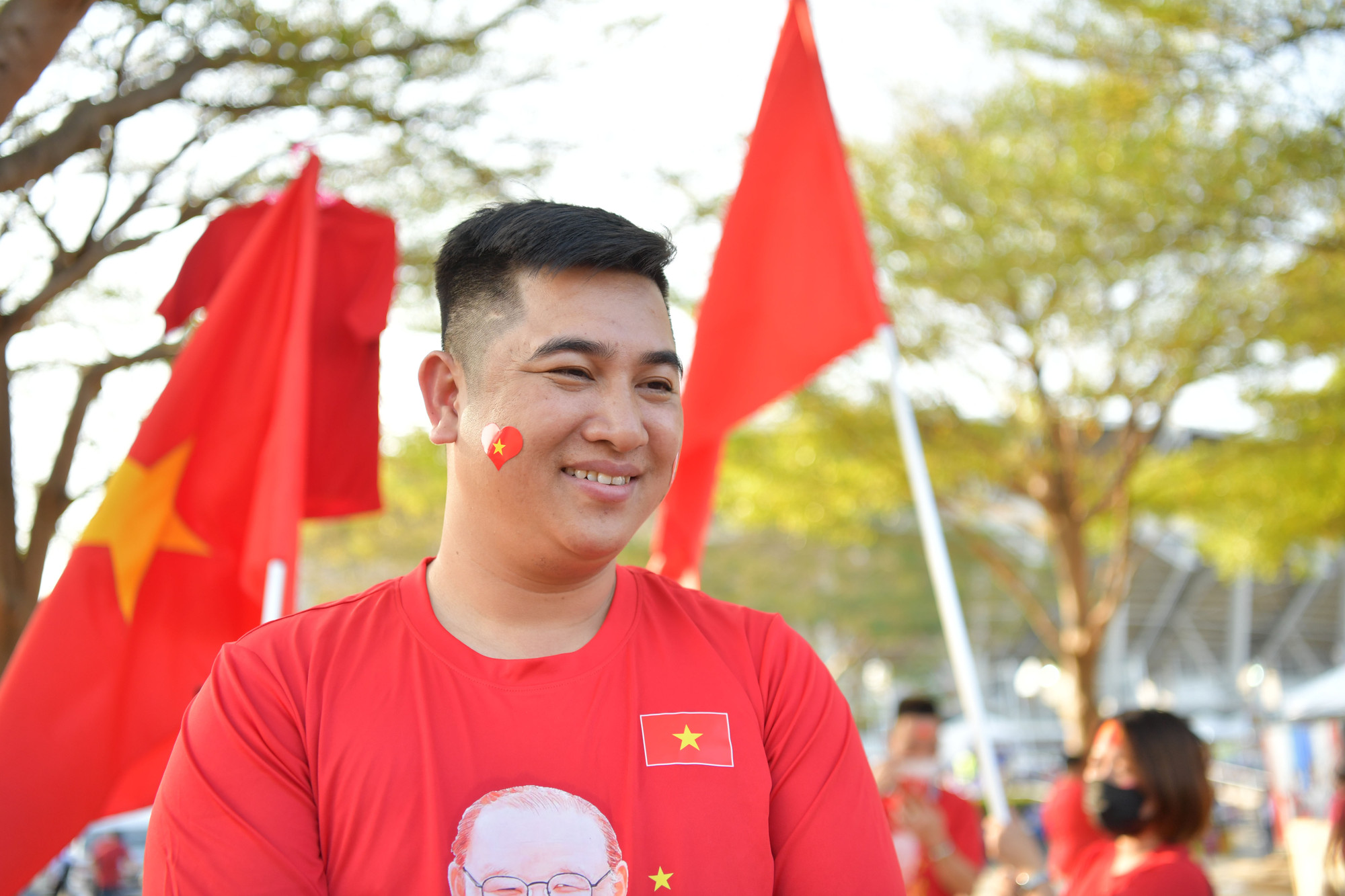 Niềm vui khi được "tiếp lửa" thầy trò HLV Park Hang-seo.