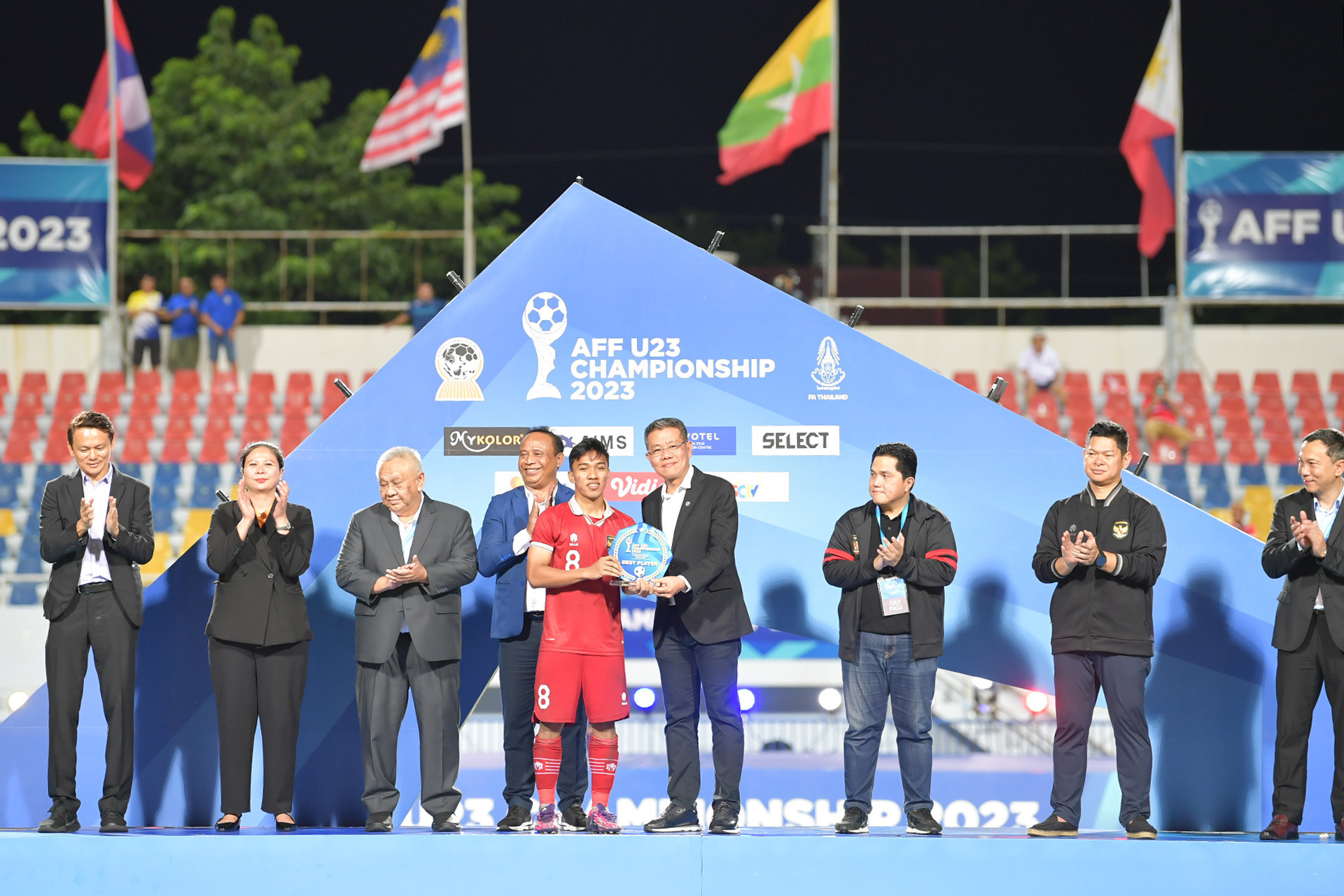 Arkhan Fikri của U23 Indonesia được bình chọn là Cầu thủ xuất sắc nhất giải đấu.