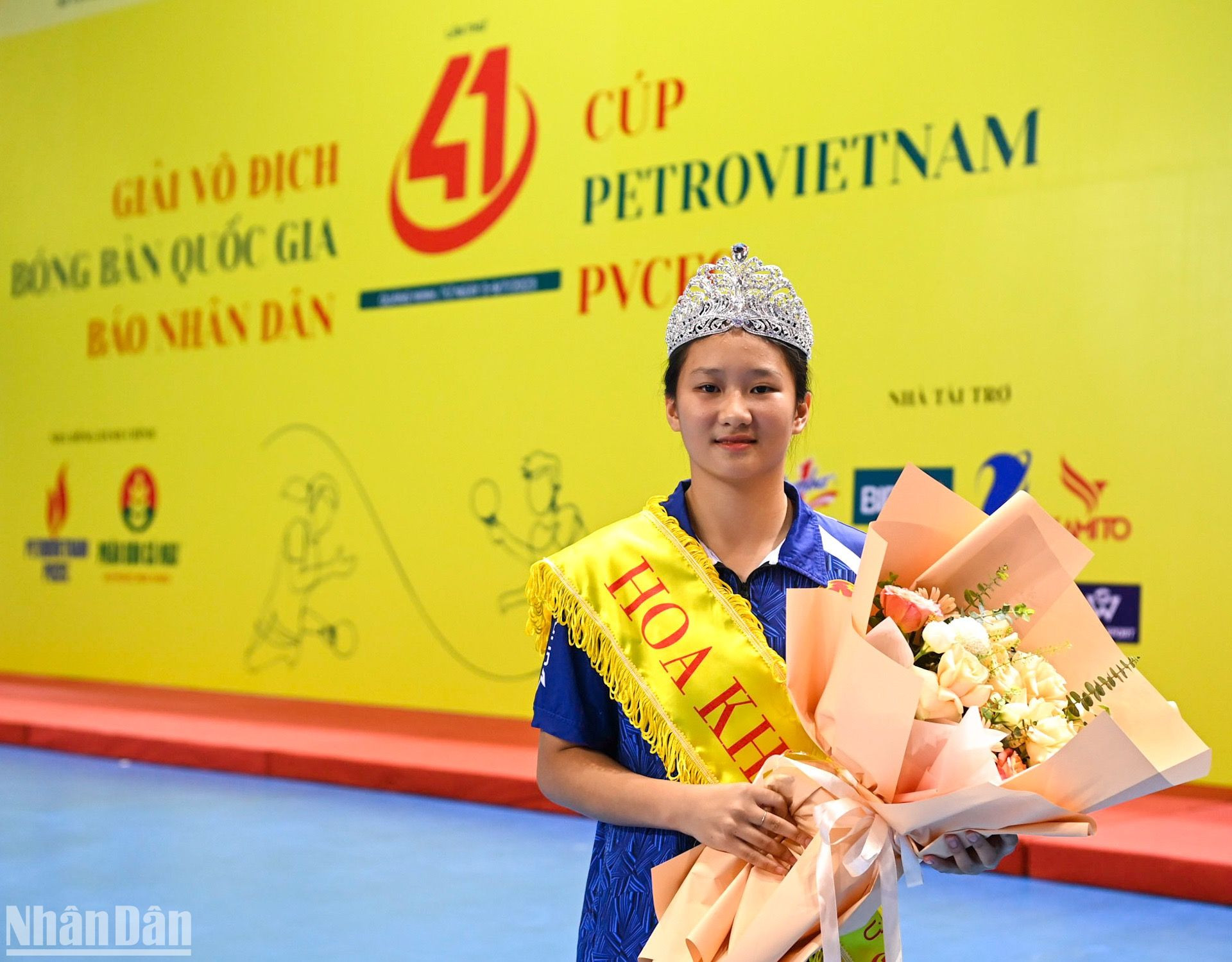 Hoa khôi Trần Diệu Linh của Giải vô địch bóng bàn quốc gia Báo Nhân Dân lần thứ 41 năm 2023.
