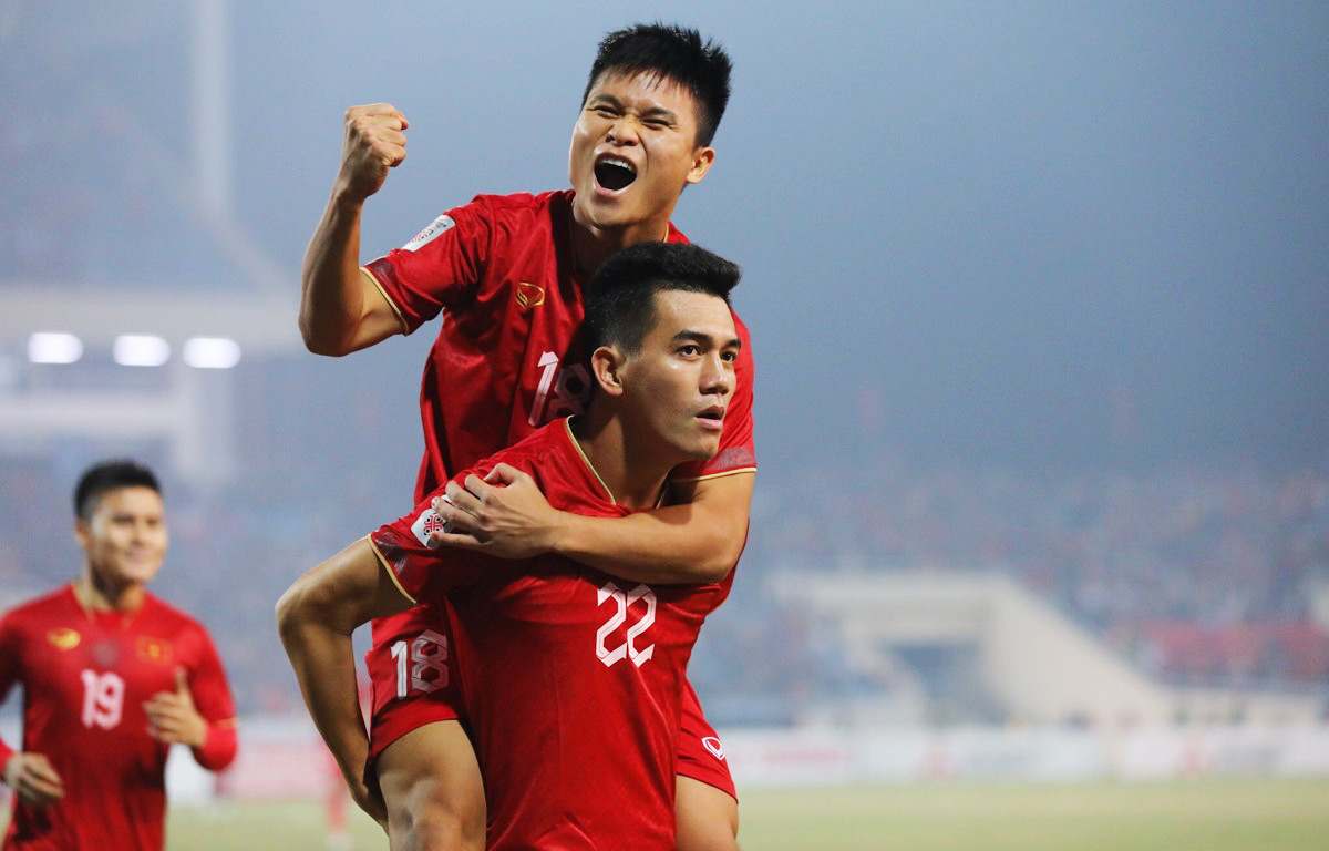 Đội tuyển Việt Nam đang có hành trình bất bại tại AFF Cup 2022. (Ảnh: TTXVN)