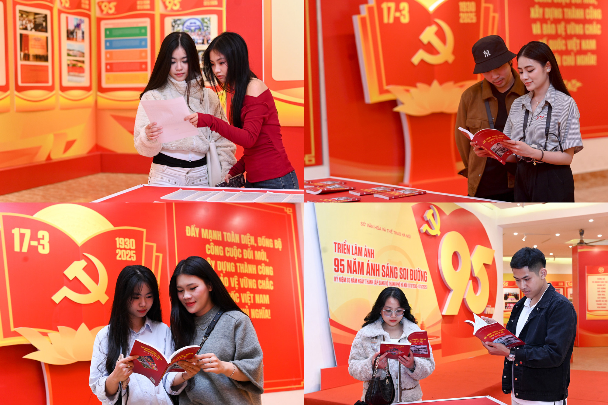 Người dân Thủ đô, nhất là các bạn trẻ đến triển lãm.