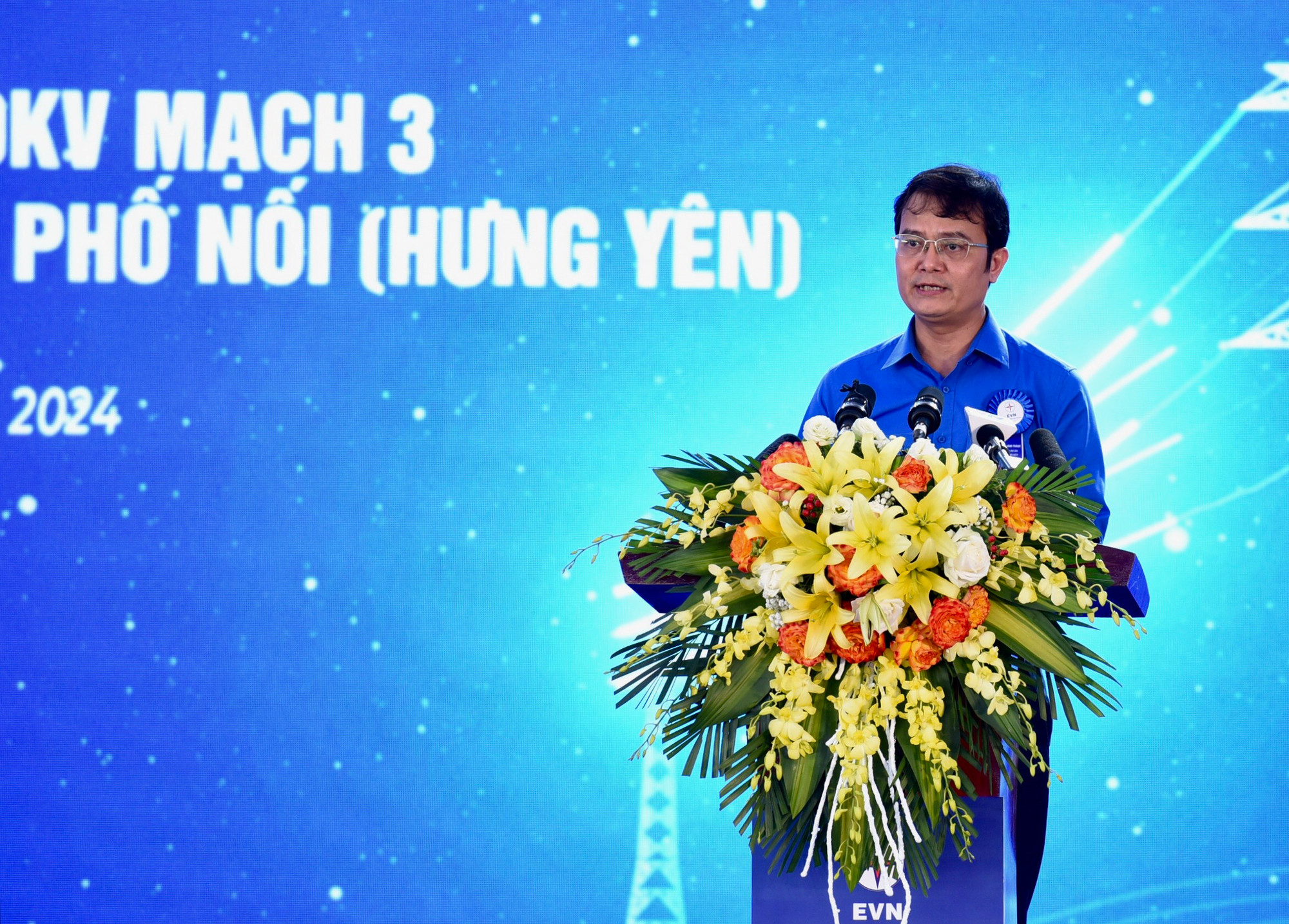 Bí thư thứ nhất Trung ương Đoàn Bùi Quang Huy phát biểu tại Lễ khánh thành.