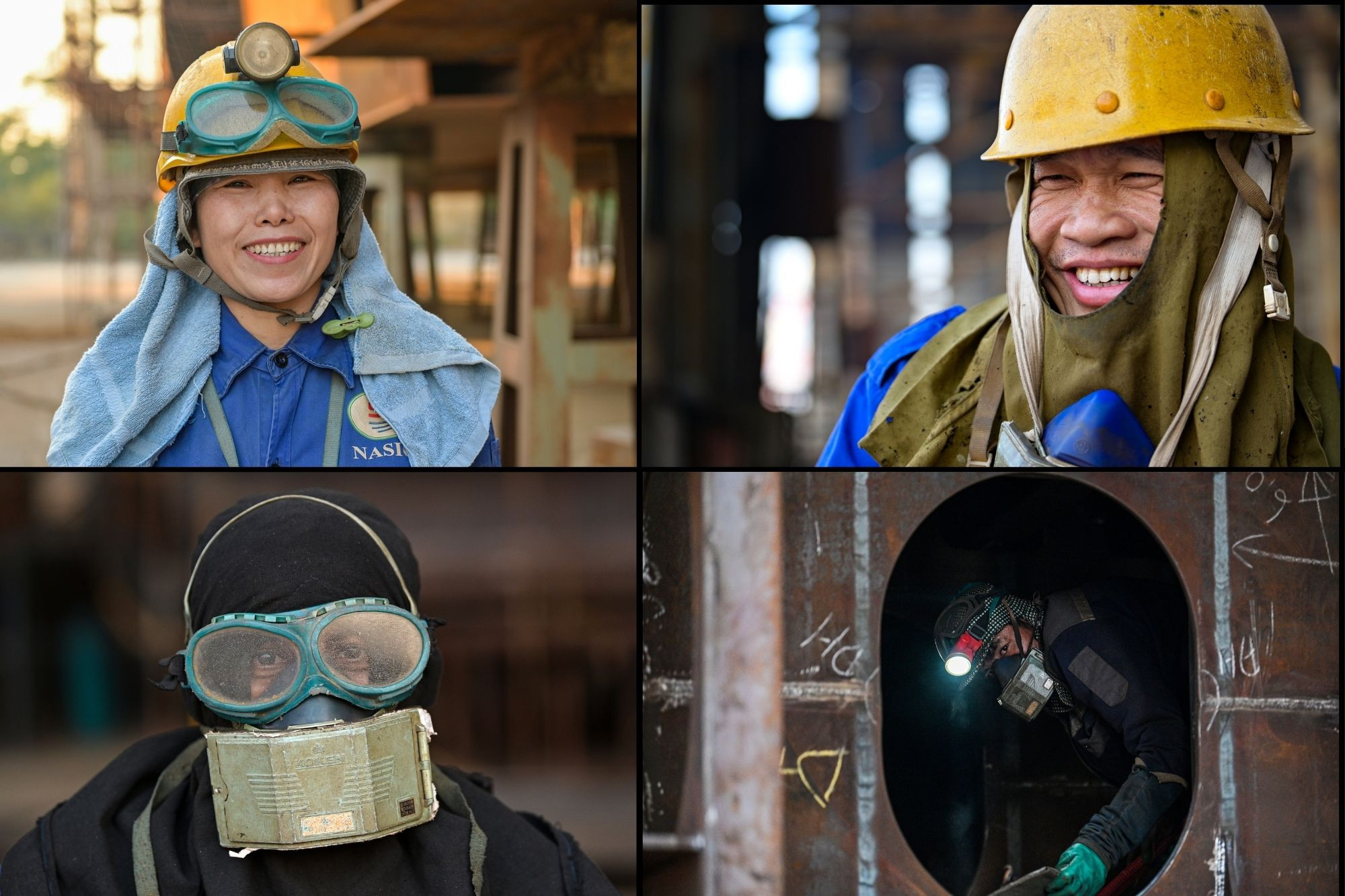 Nụ cười rạng rỡ trên gương mặt của công nhân đóng tàu, dù vào những ngày cuối năm công việc gấp gáp hơn nhiều. Nụ cười rạng rỡ trên gương mặt của công nhân đóng tàu, dù vào những ngày cuối năm công việc gấp gáp hơn nhiều.