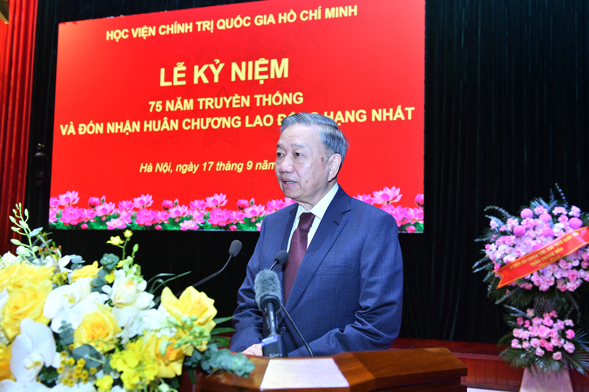 Tổng Bí thư, Chủ tịch nước Tô Lâm phát biểu tại Lễ kỷ niệm.