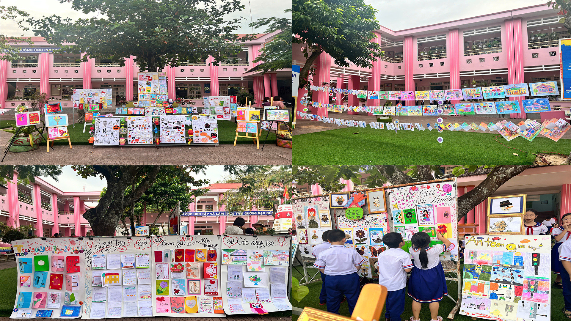 Các em học sinh được thỏa sức thể hiện bản thân qua những hoạt động trải nghiệm.