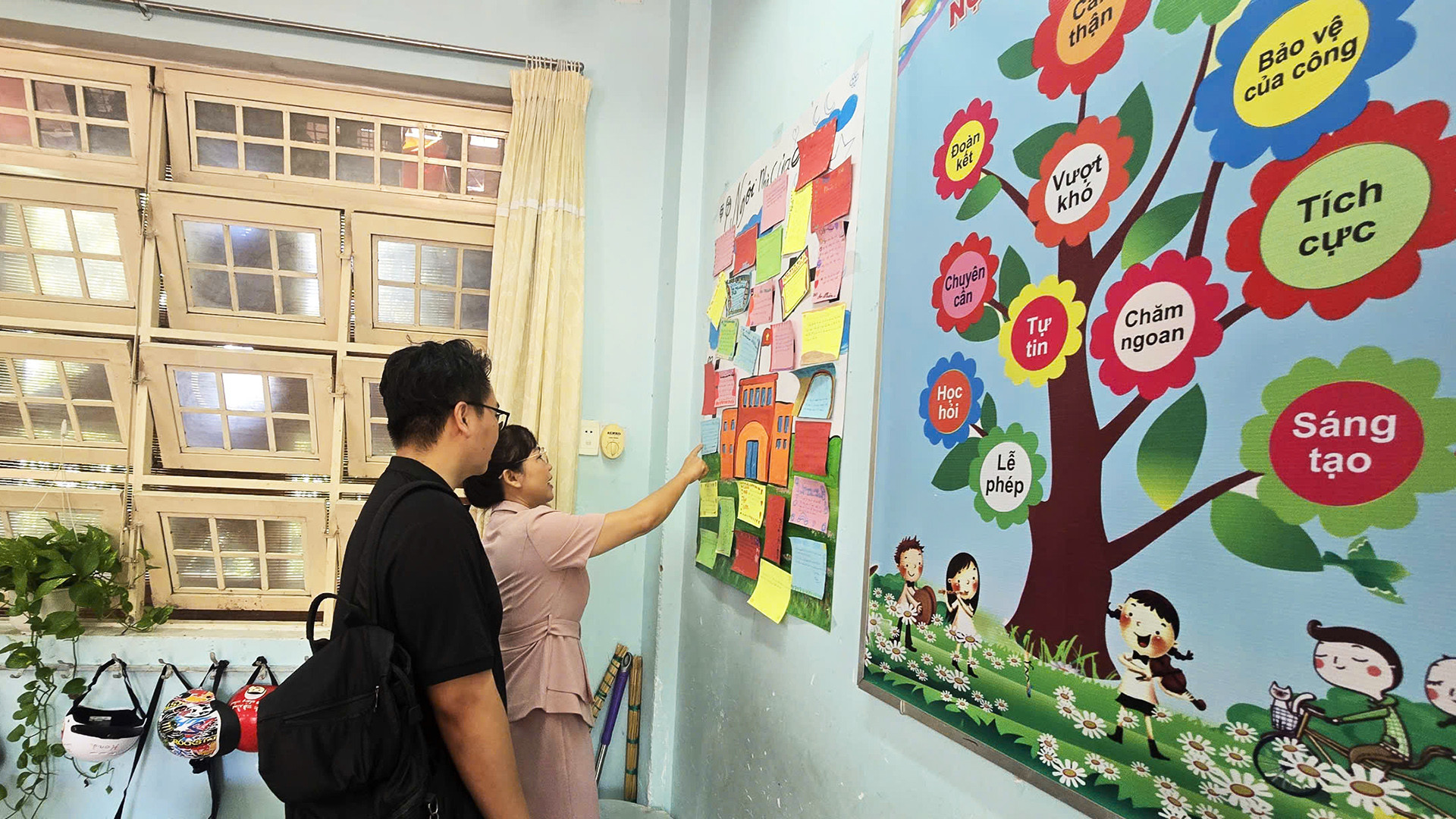 Một góc trong lớp học, nơi phụ huynh gửi gắm tâm sự, mong muốn, chia sẻ với các con.