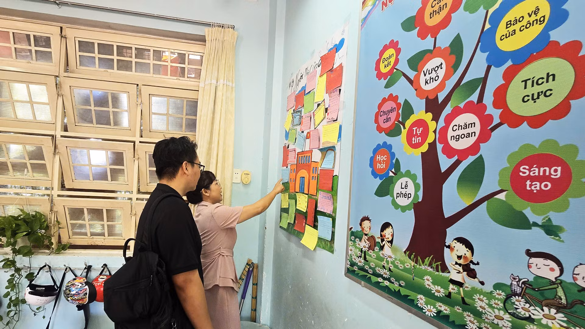 Một góc trong lớp học, nơi phụ huynh gửi gắm tâm sự, mong muốn, chia sẻ với các con.