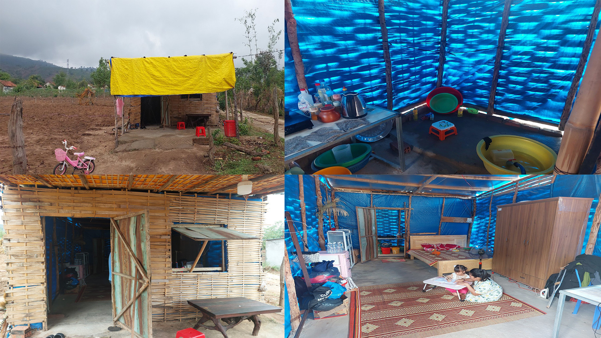 Căn nhà tạm bợ, tuềnh toàng của chị Y Ung. Căn nhà tạm bợ, tuềnh toàng của chị Y Ung.