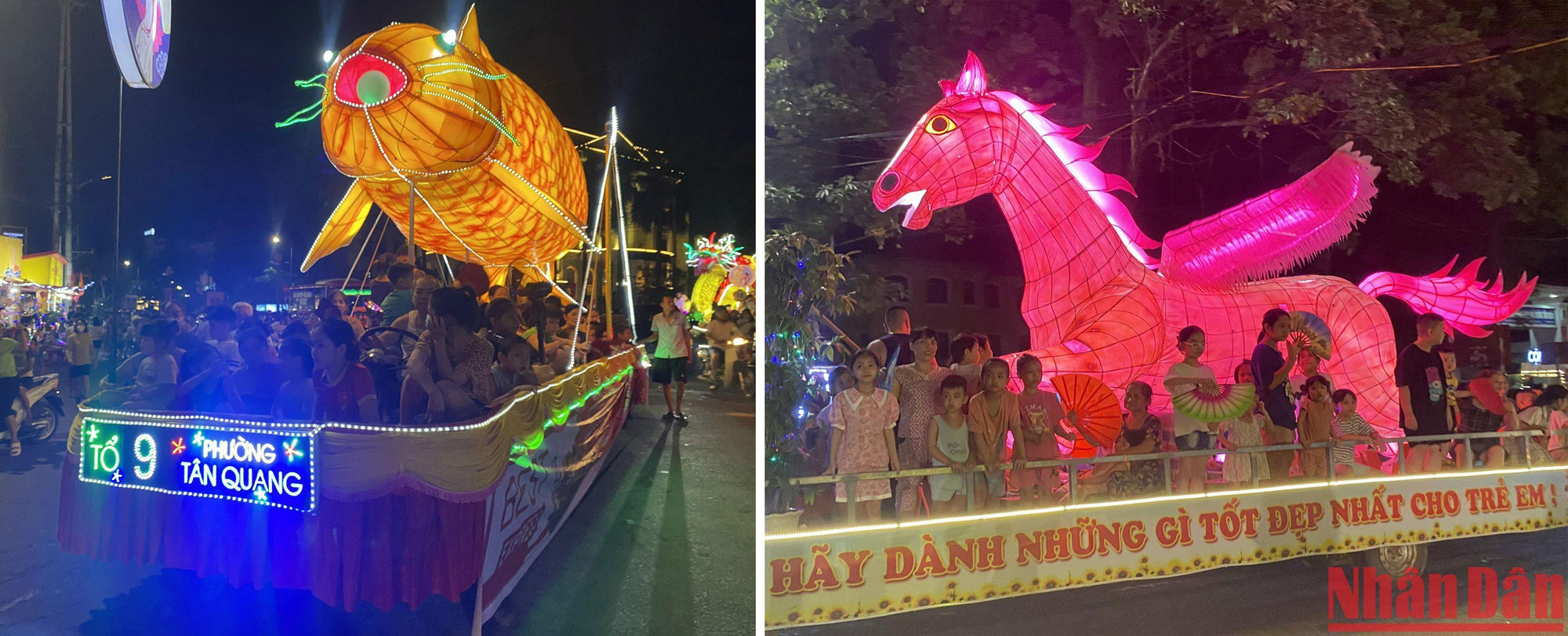 Như thường lệ nhiều năm trước, không cần chờ tới Trung thu, không khí lễ hội đã rộn ràng khắp các con phố ở Tuyên Quang từ vài tuần trước đó. Năm nay, sau gần hai năm tạm dừng vì đại dịch Covid-19, những đám rước mô hình đèn khổng lồ tự phát diễn ra sớm hơn.