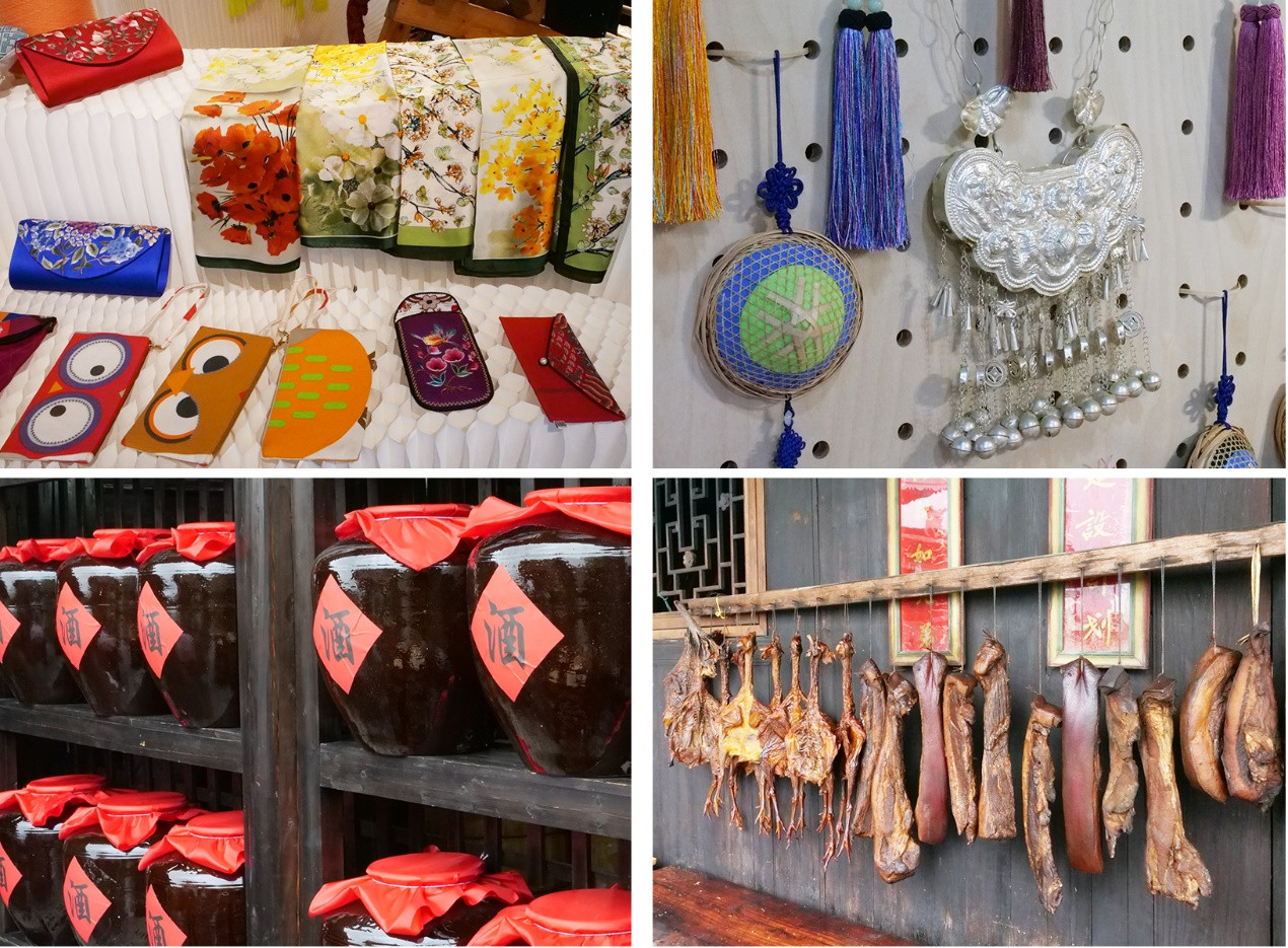 Các sản phẩm truyền thống của làng cổ Nhạn Nga Giới. (Ảnh: HỒ QUÂN)