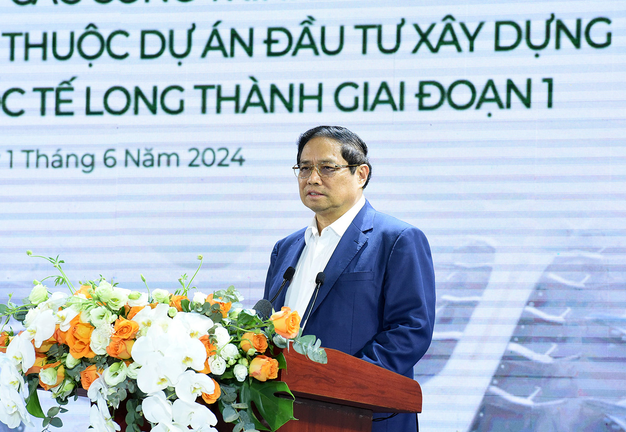 Thủ tướng Phạm Minh Chính phát biểu tại buổi lễ.