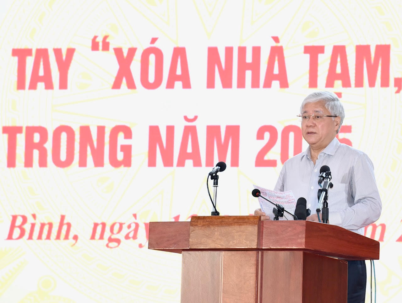 Chủ tịch Ủy ban Trung ương Mặt trận Tổ quốc Việt Nam Đỗ Văn Chiến Phát biểu.