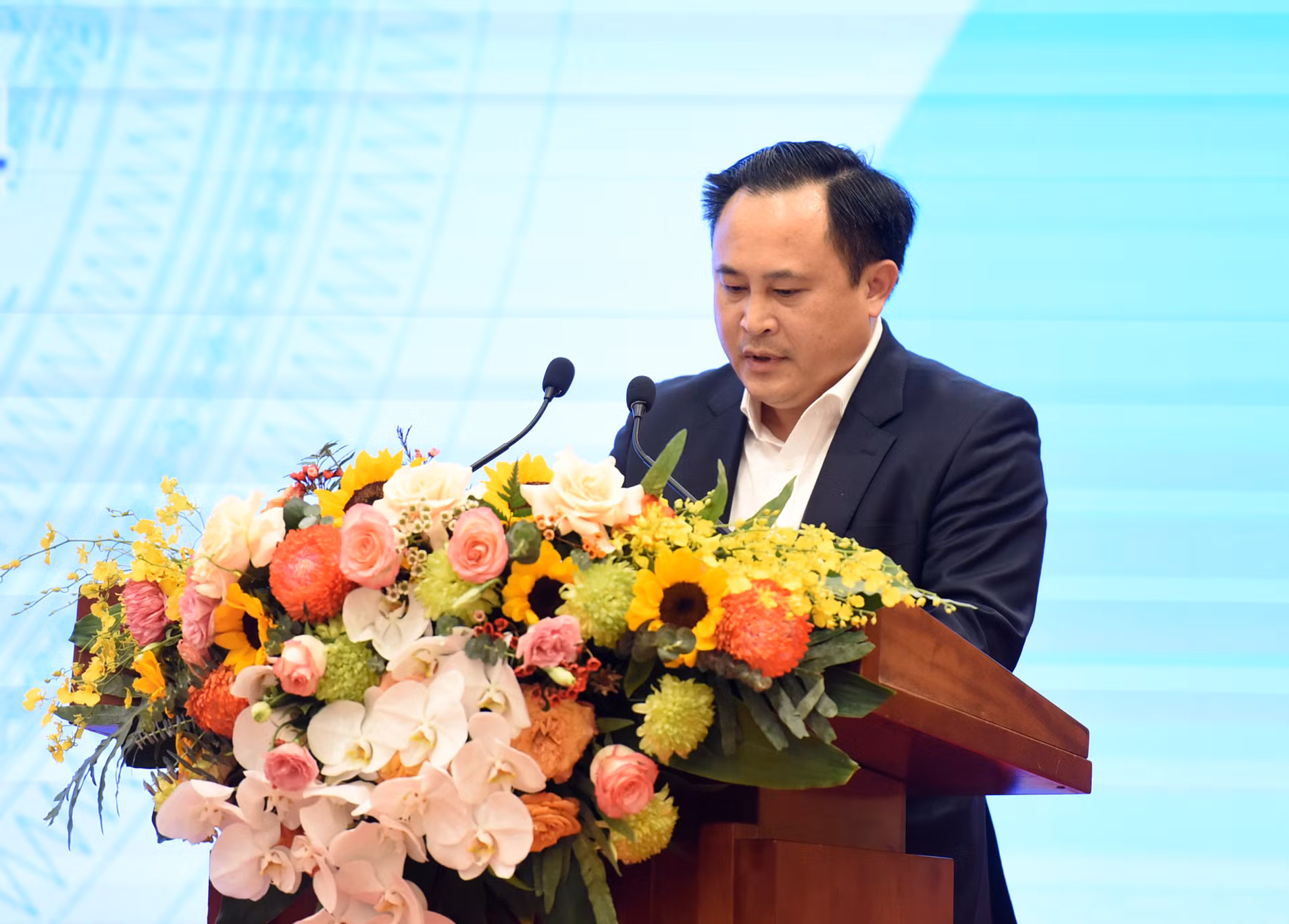 Phó Chủ tịch UBND tỉnh Lạng Sơn Lương Trọng Quỳnh phát biểu.