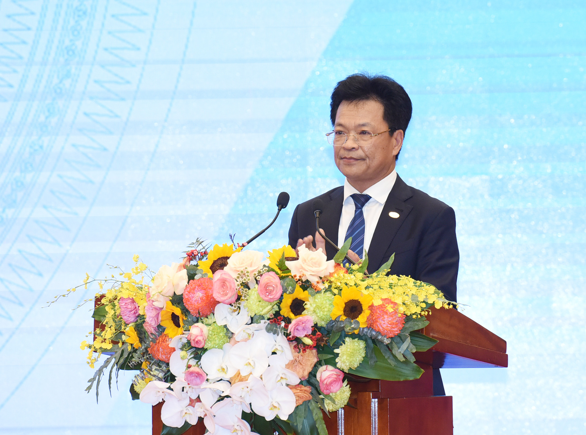 Chủ tịch Hội đồng thành viên Tổng Công ty Đường sắt Việt Nam Đặng Sỹ Mạnh phát biểu khai mạc hội nghị.