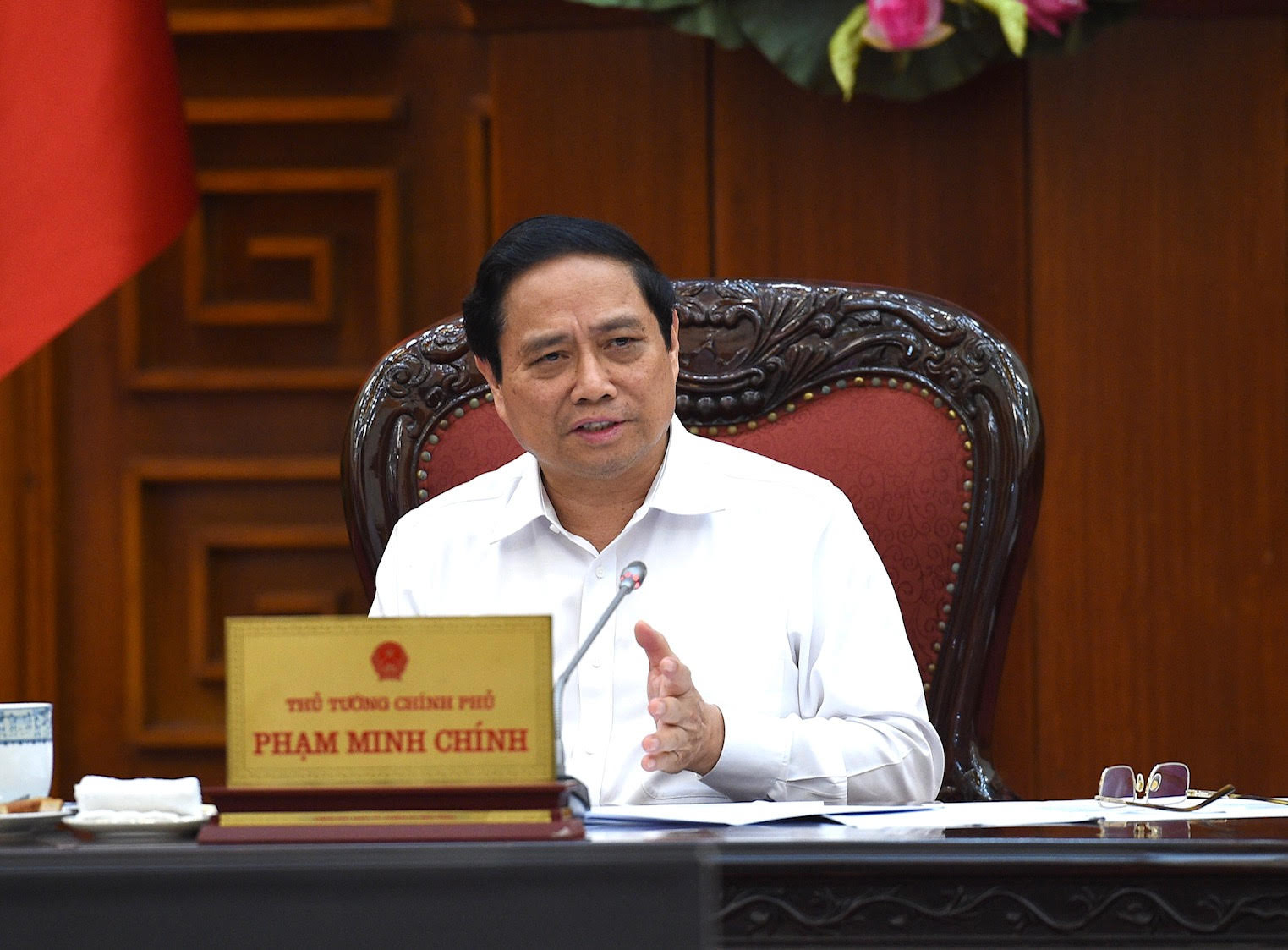 Thủ tướng Phạm Minh Chính phát biểu chỉ đạo cuộc họp.