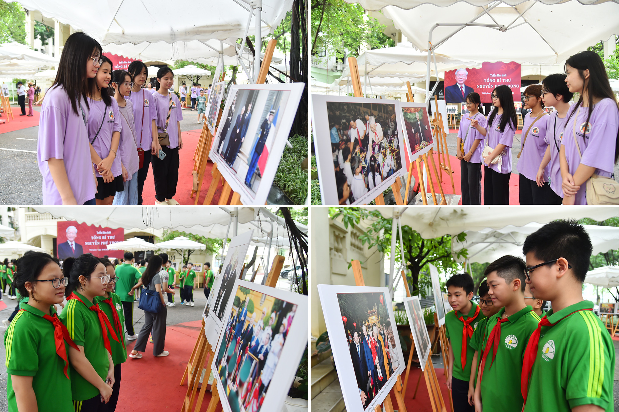 Đông đảo học sinh Thủ đô đến tham quan Triển lãm trong ngày 24/8.