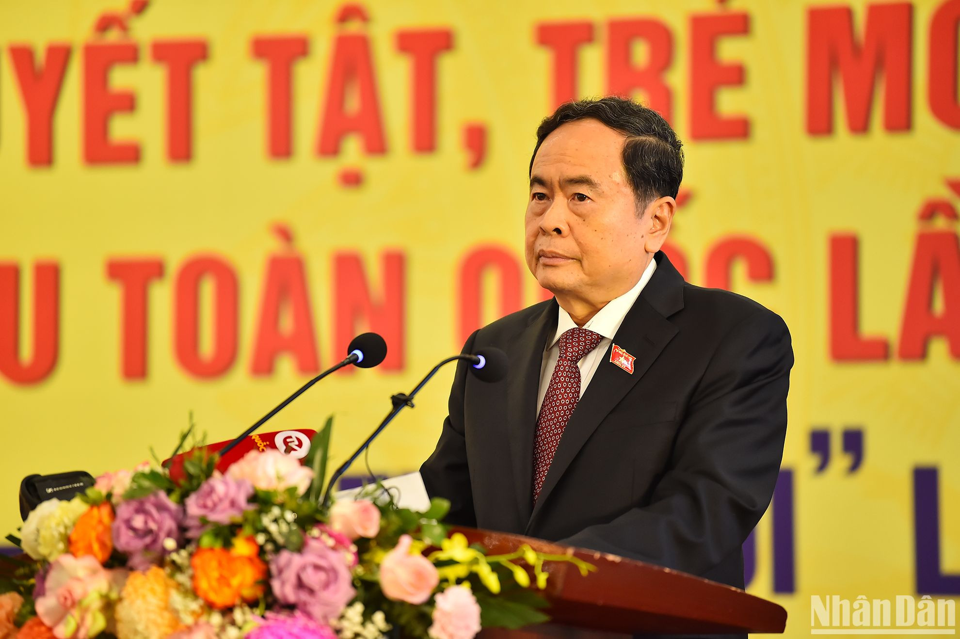 Phó Chủ tịch Thường trực Quốc hội Trần Thanh Mẫn phát biểu ý kiến chỉ đạo Hội nghị biểu dương người khuyết tật, trẻ mồ côi và người bảo trợ tiêu biểu toàn quốc lần thứ VI và Chương trình “Một trái tim, một thế giới” lần thứ 19.