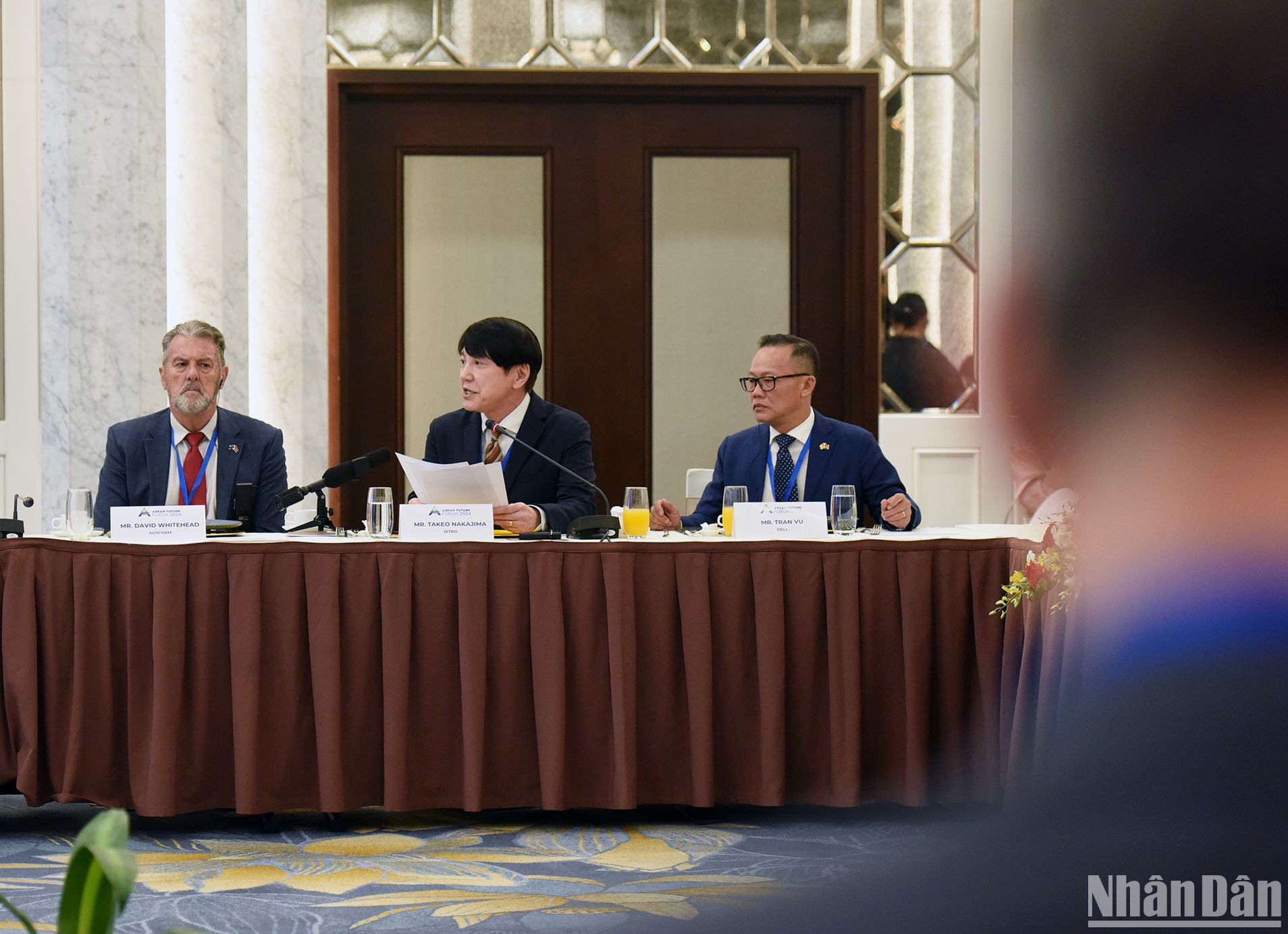 Ông Takeo Nakajima, Trưởng đại diện tổ chức xúc tiến và Thương mại Nhật Bản ( JETRO) tại Hà Nội phát biểu.