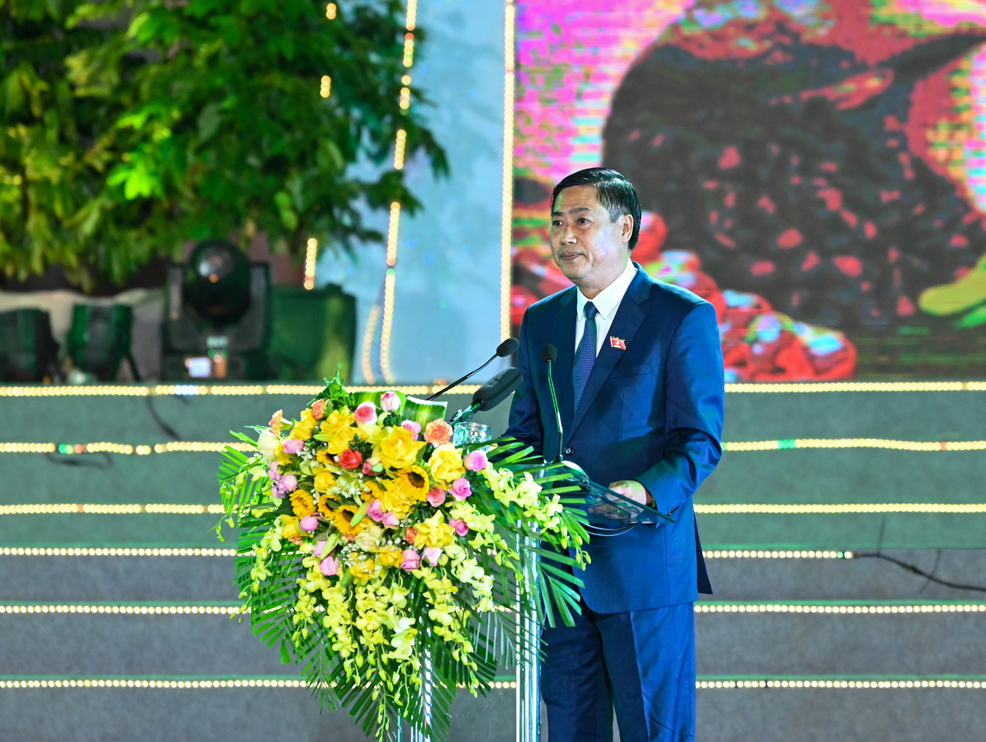 Bí thư Tỉnh ủy Sơn La Nguyễn Hữu Đông phát biểu khai mạc Lễ hội.